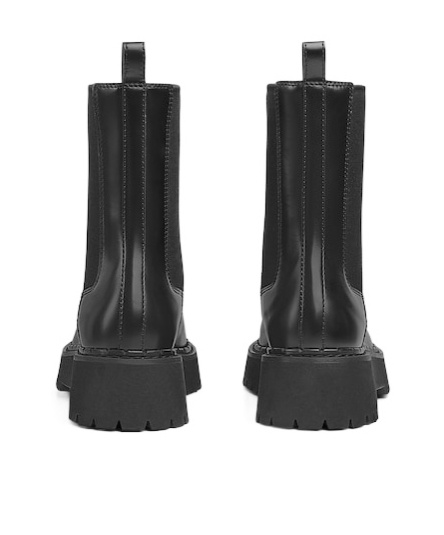 Gucci Thea Webbing-trimmed Glossed-leather Chelsea Boots In Black
