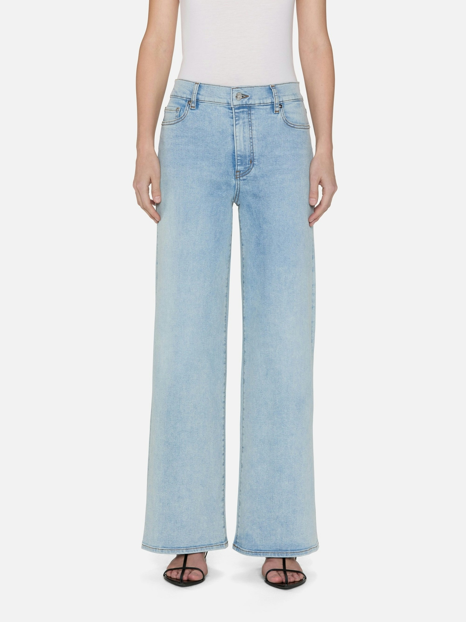 Frame Le Slim Palazzo High-rise Wide-leg Jeans In Blue