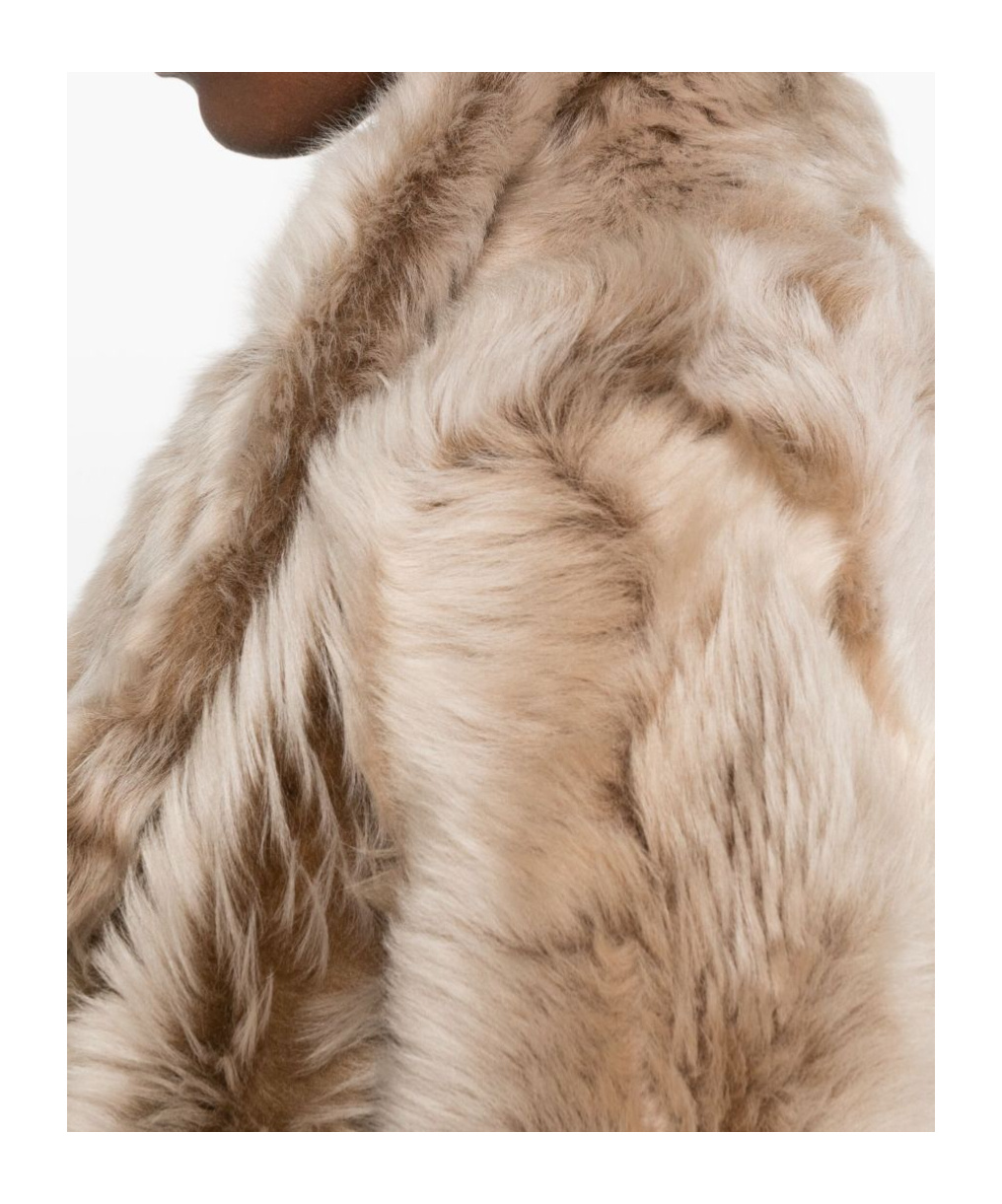 Yves Salomon Long-sleeved Fur In Brown