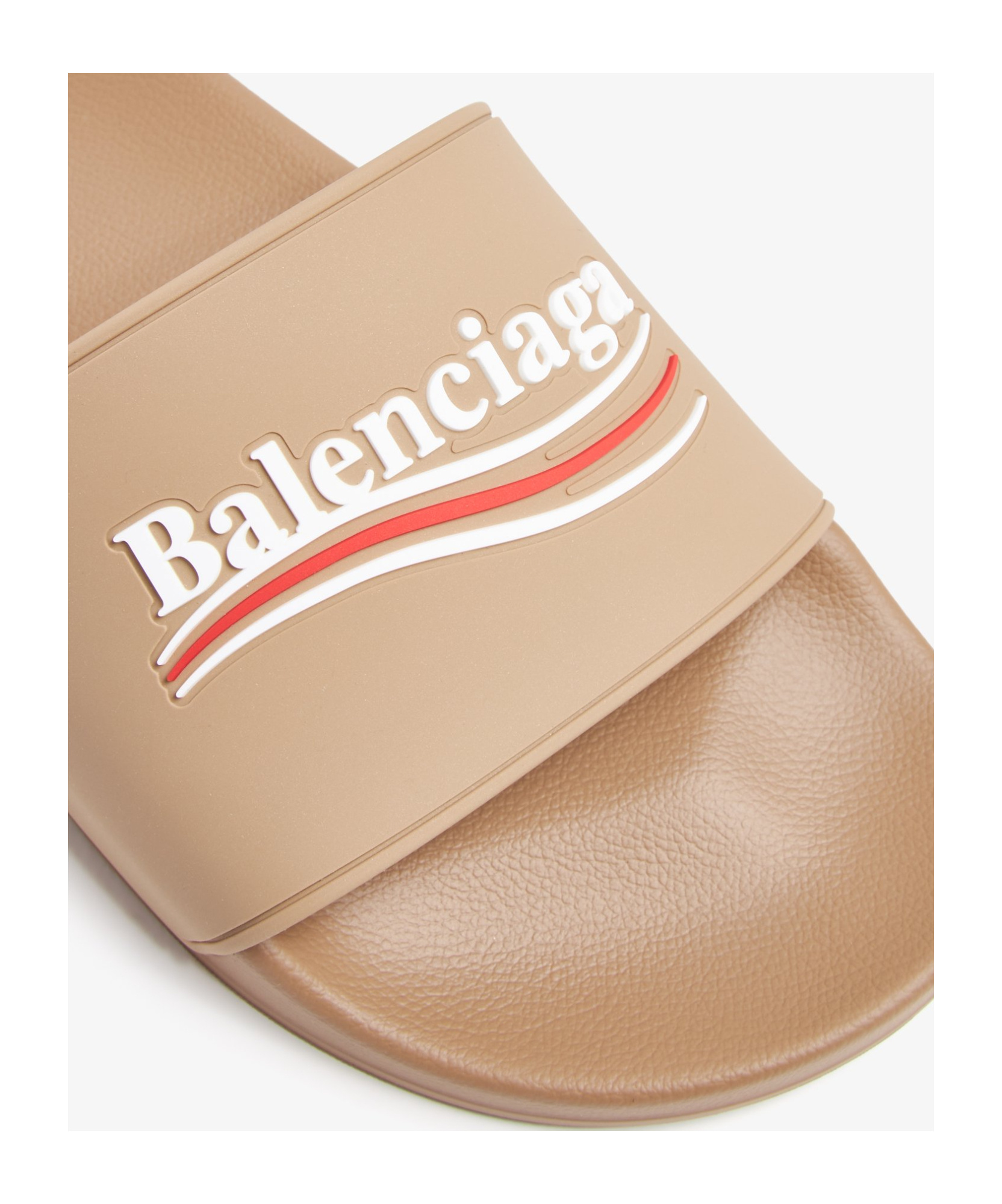Balenciaga Logo Detailed Slip In Nude