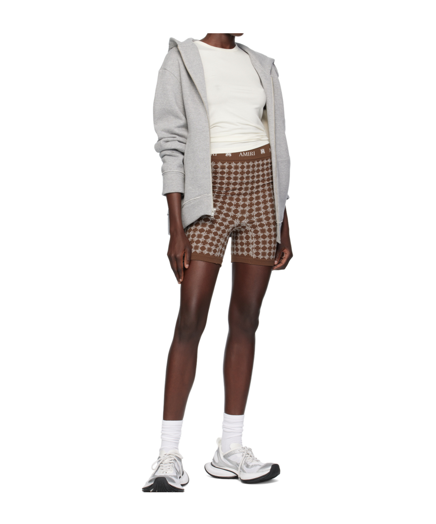 Amiri Ma Quad Seamless Sports Shorts In Brown