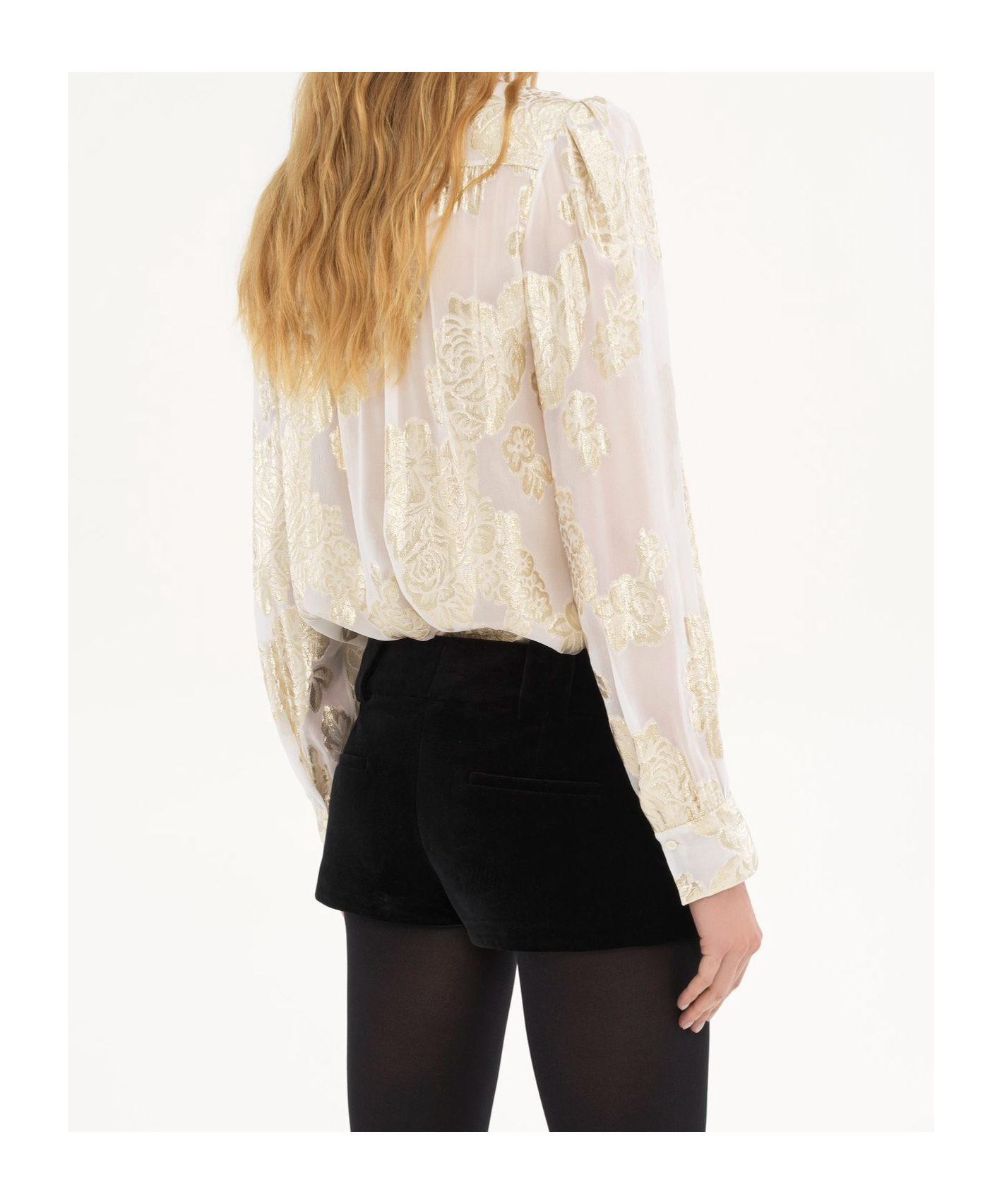 Shop Chloé Ht02 Gathered Blouse In White