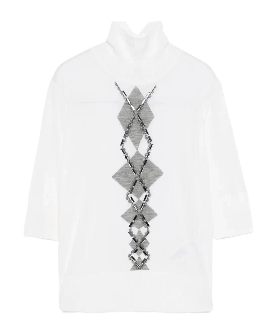 Ermanno Scervino Embellished Turtleneck Sweater In White