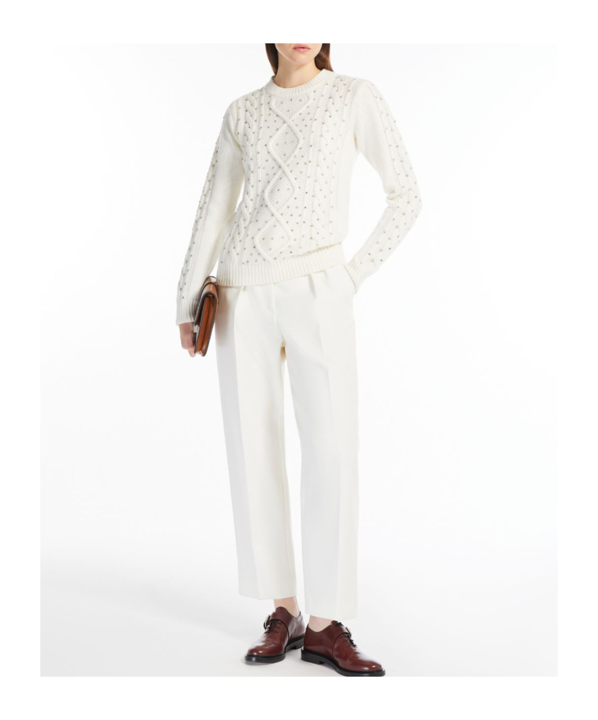Max Mara Onde Sweater In White
