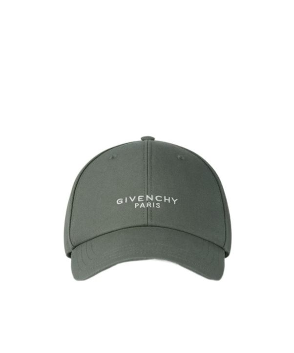 Givenchy Paris Embroidered Cap In Cotton In Green