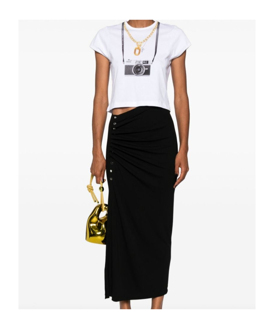 Rabanne Camera-print Cotton T-shirt In White