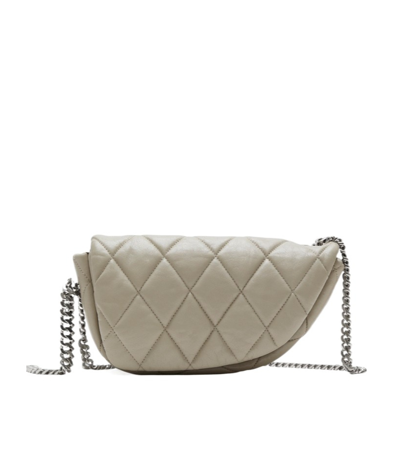 Burberry Shield Chain-link Shoulder Bag In Nude