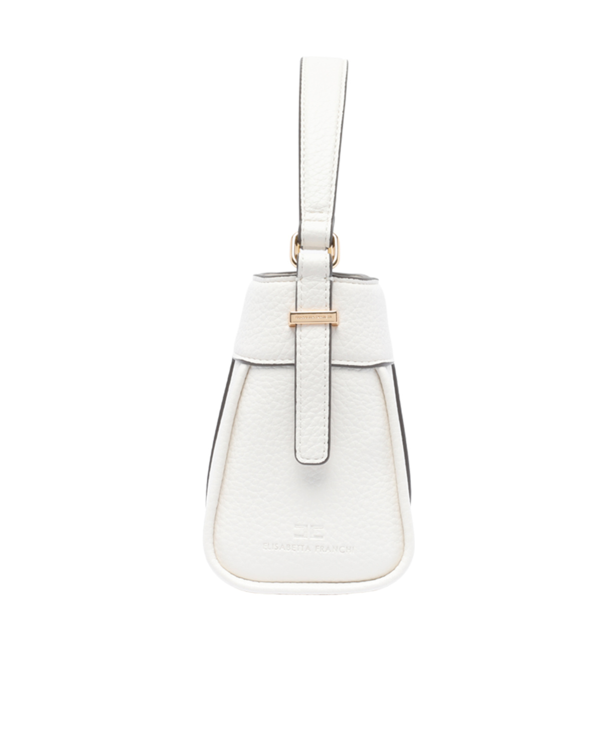 Shop Elisabetta Franchi Faux-leather Shoulder Bag In White