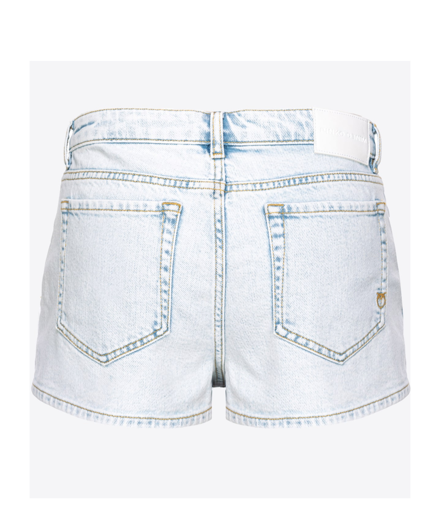 Pinko Light-coloured Denim Shorts In White