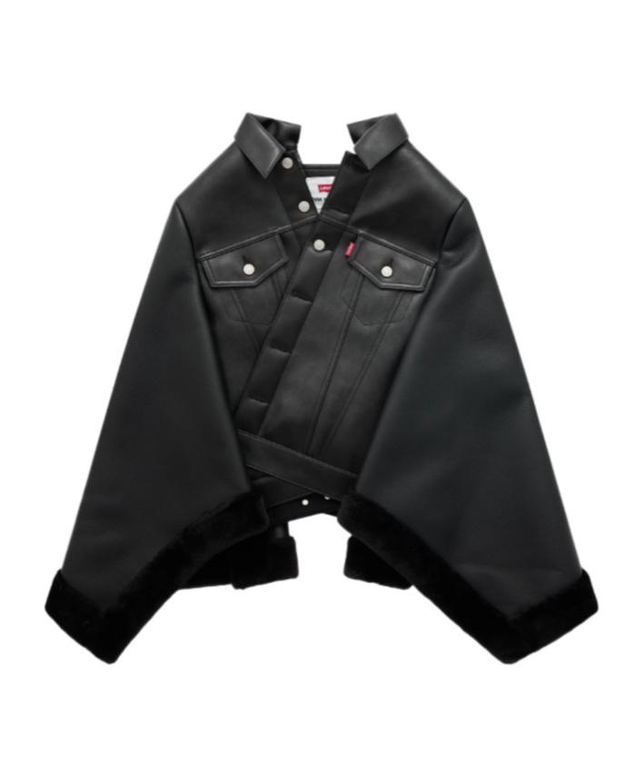 Junya Watanabe Button Cloak In Black