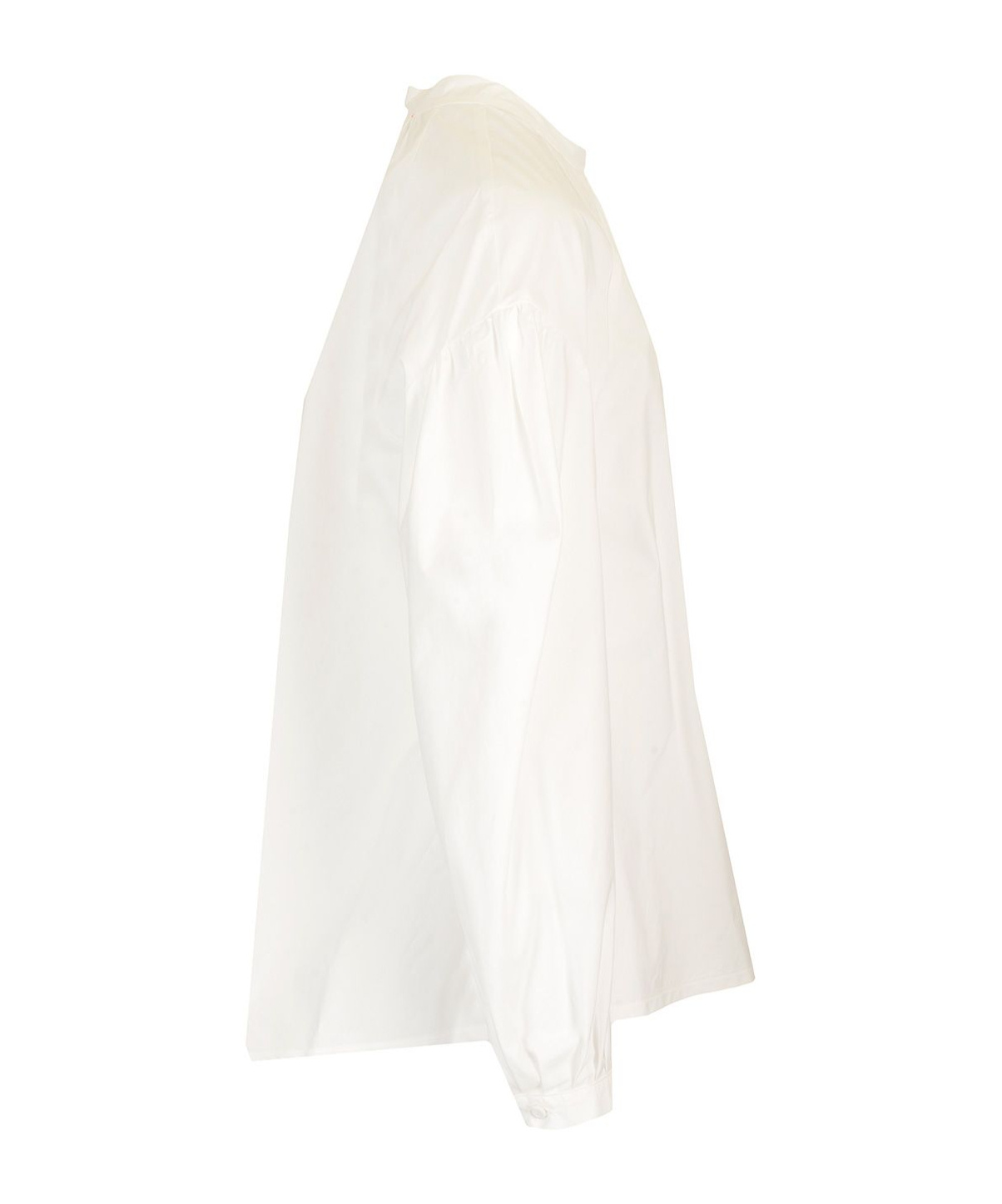 Forte Forte Cotton Blend Voile Bohemian Collar Shirt In White