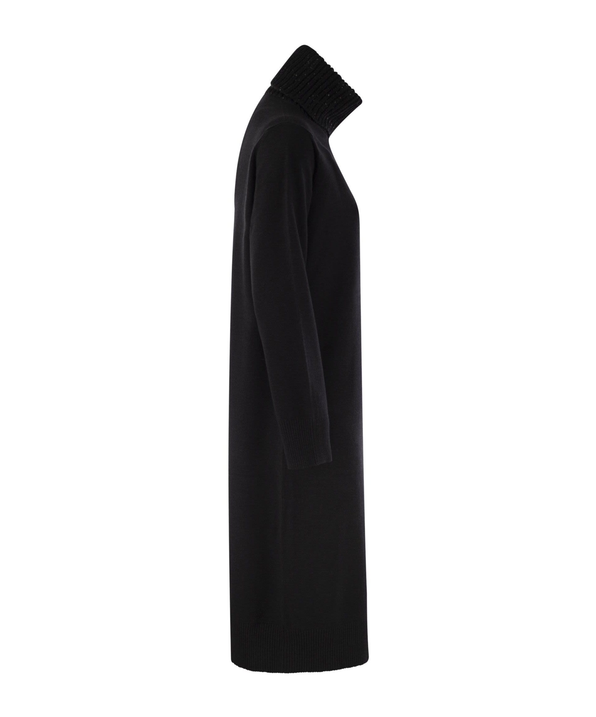Fabiana Filippi Sequined High-neck Dress In Black