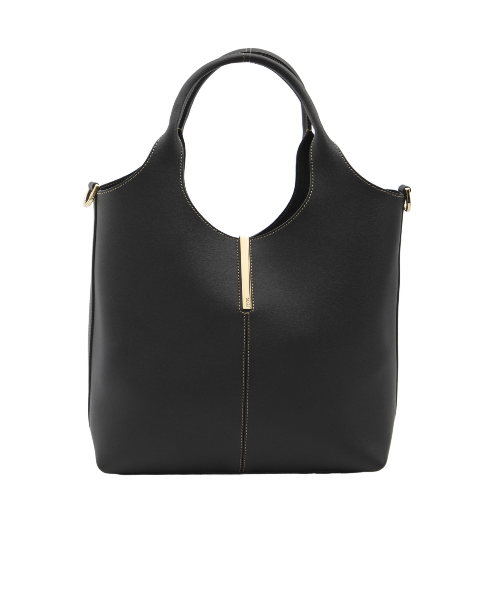 Shop Tod's Top Handle Shoulder Bag In Black