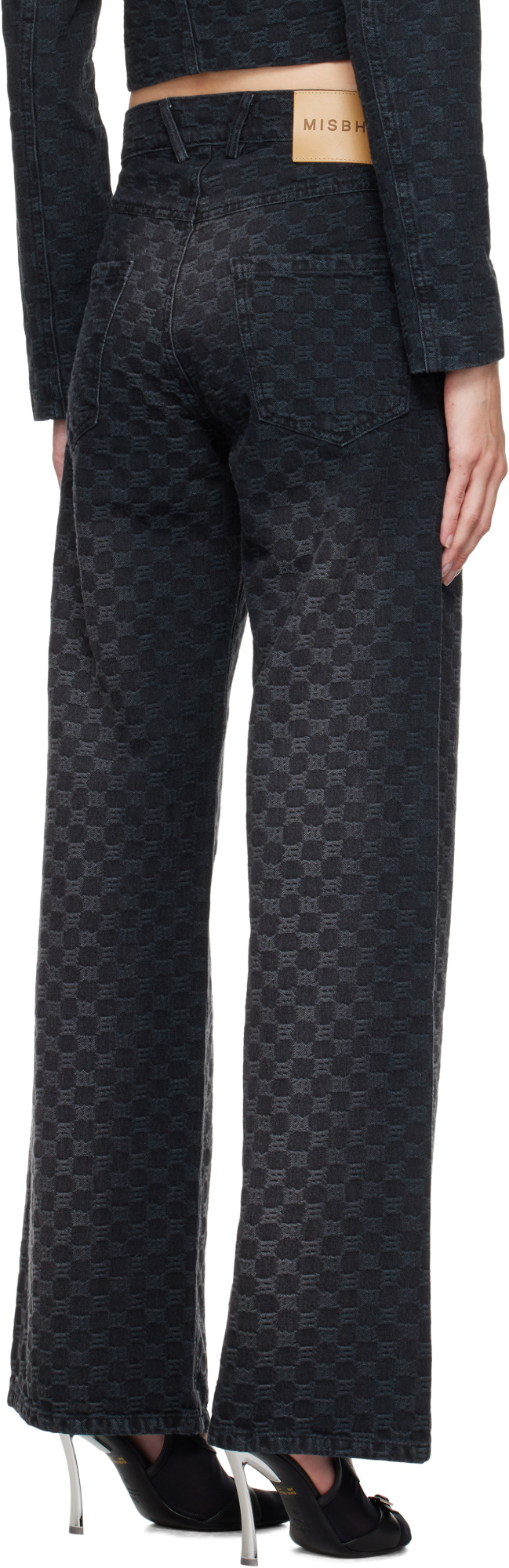 Misbhv Jacquard Monogram Jeans In Black