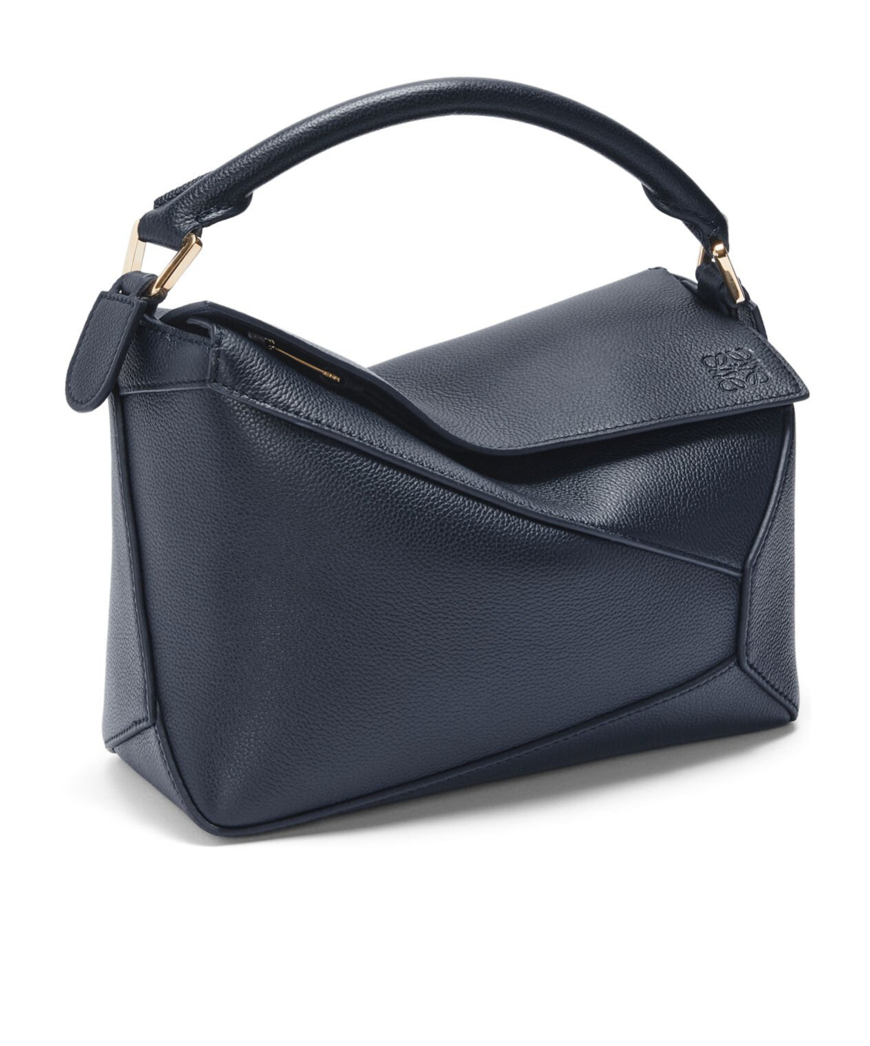 Loewe Puzzle Edge Small Shoulder Bag In Leather In Black