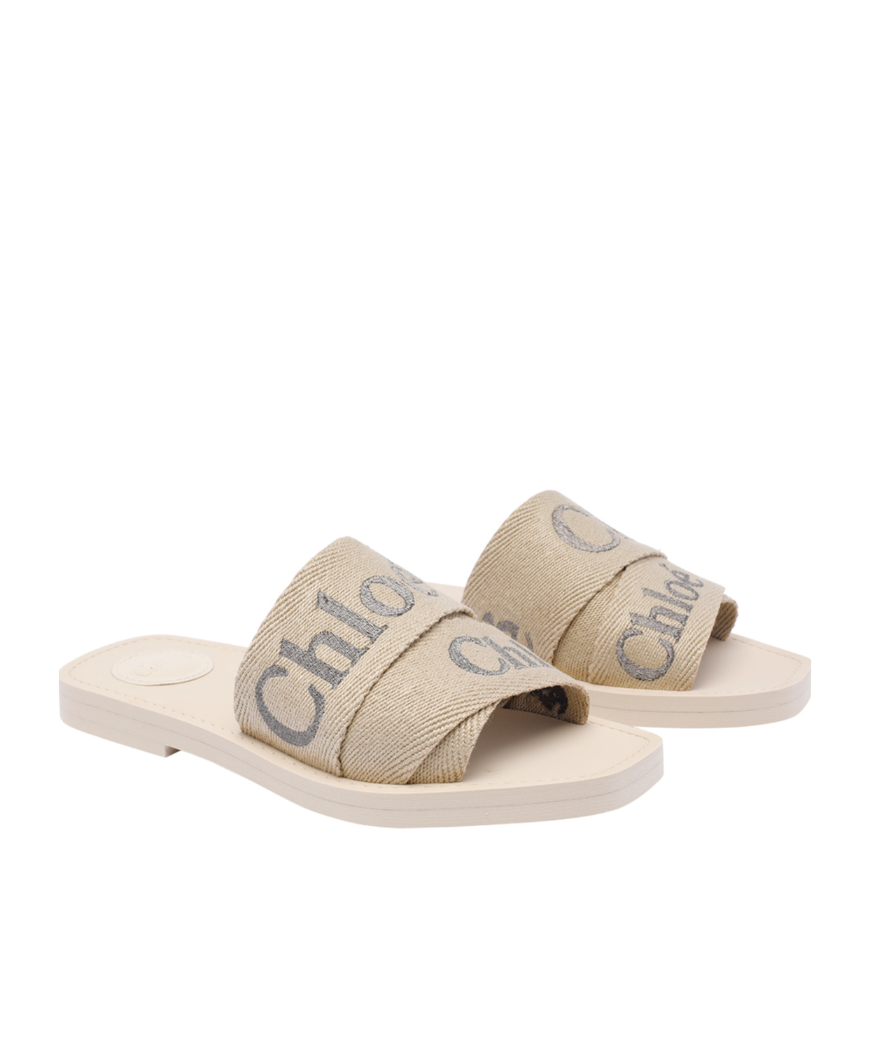 Chloé Woody Slides With Wide Soft Strap In Multicolor
