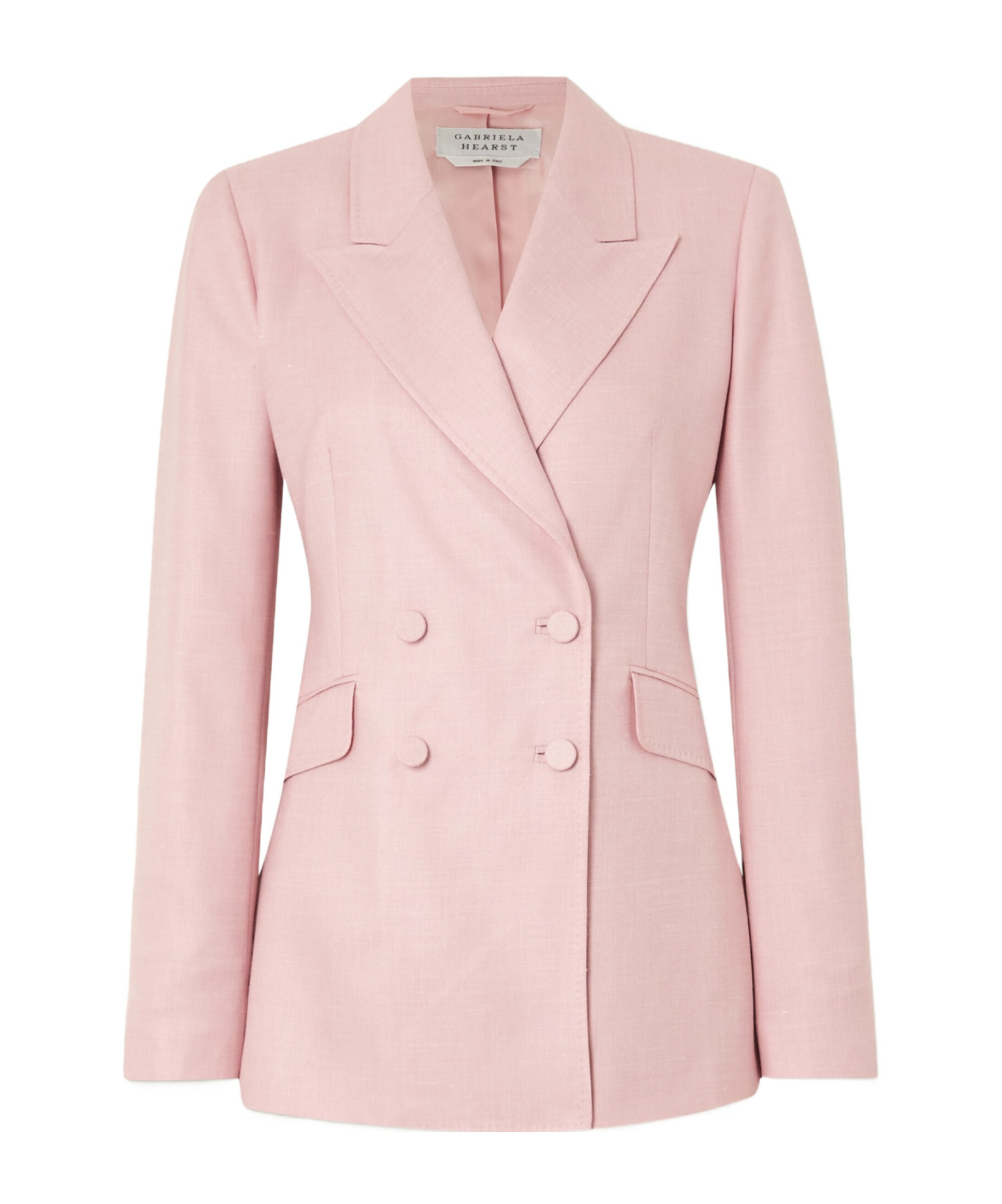 Gabriela Hearst Double Breasted Blazer In Pink