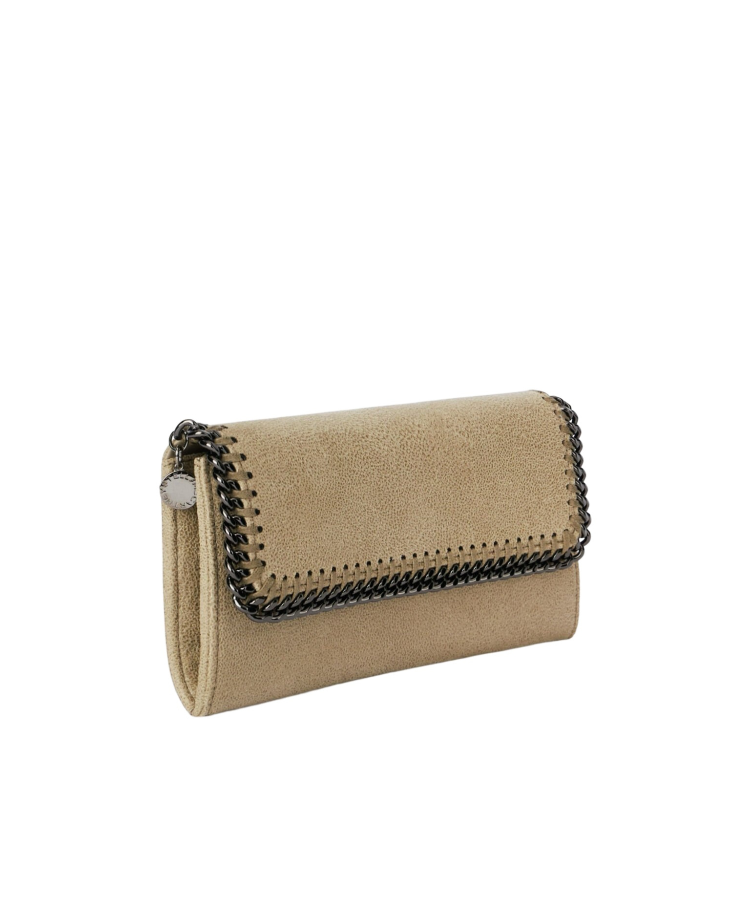 Stella Mccartney Falabella Flap Continental Wallet In Nude