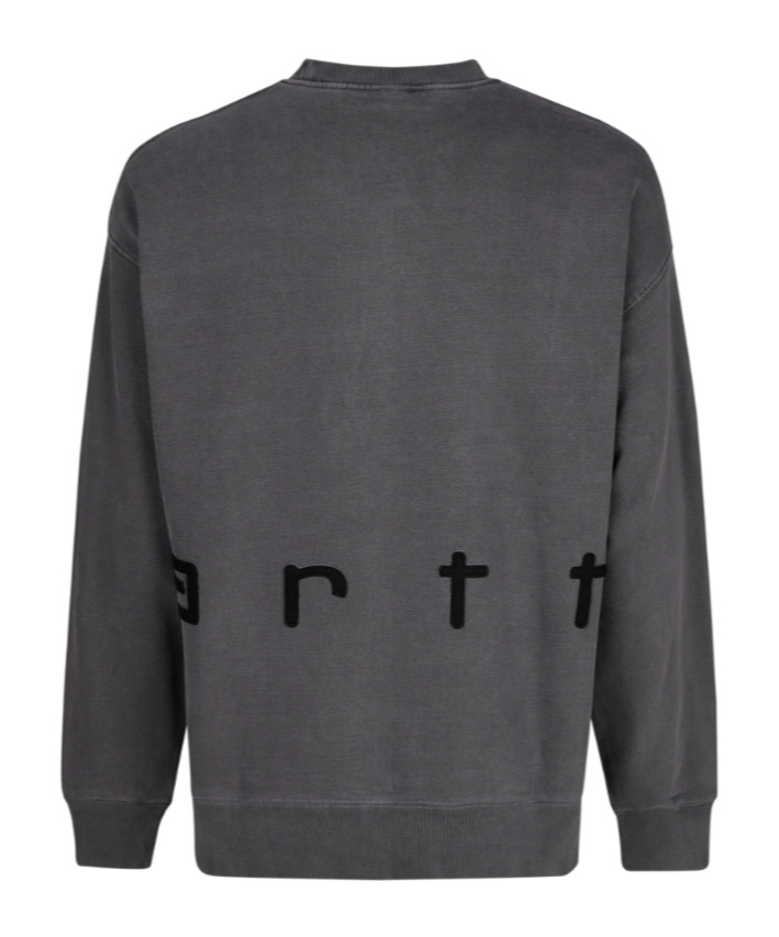 Carhartt Crew Neck Long Sleeves Cuffs And Hem In Black