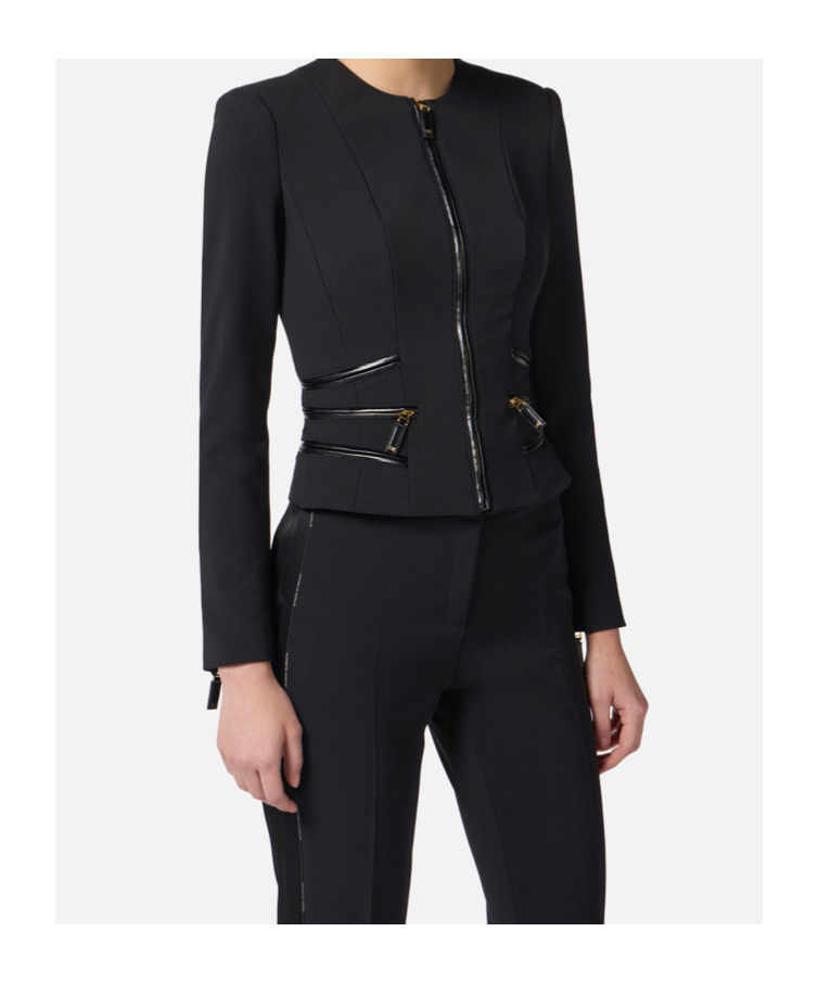 Elisabetta Franchi Jacket In Black