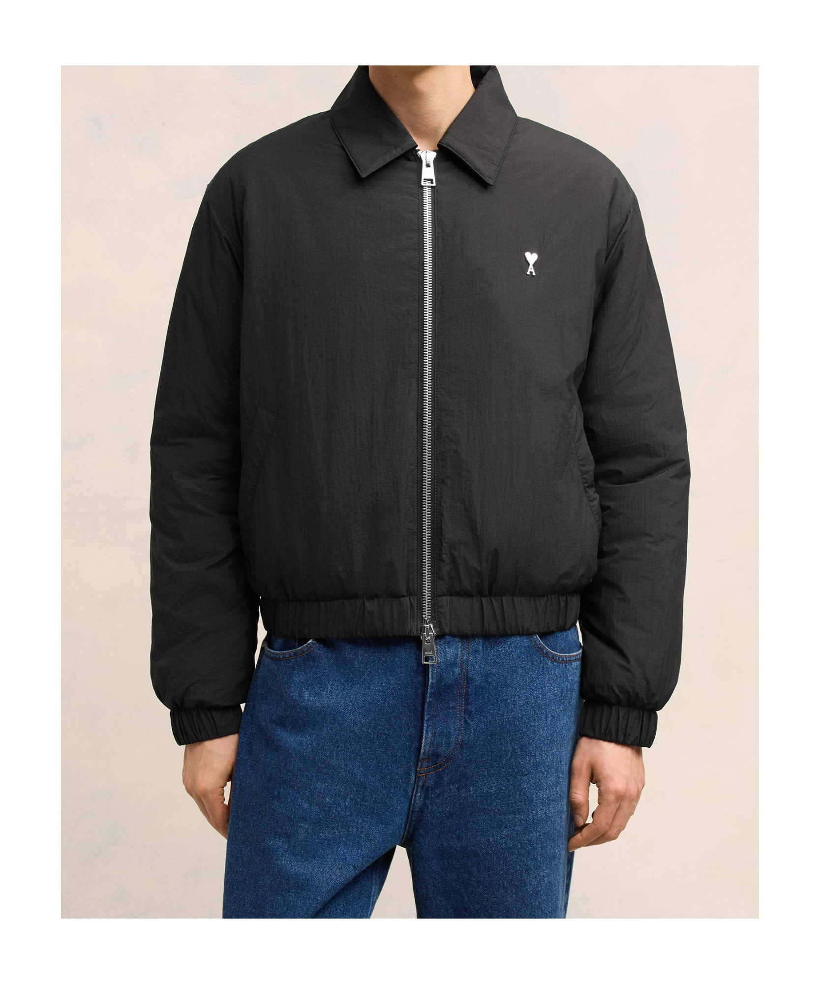 Ami Alexandre Mattiussi Ami Paris Long-sleeved Zipped Jacket In Black
