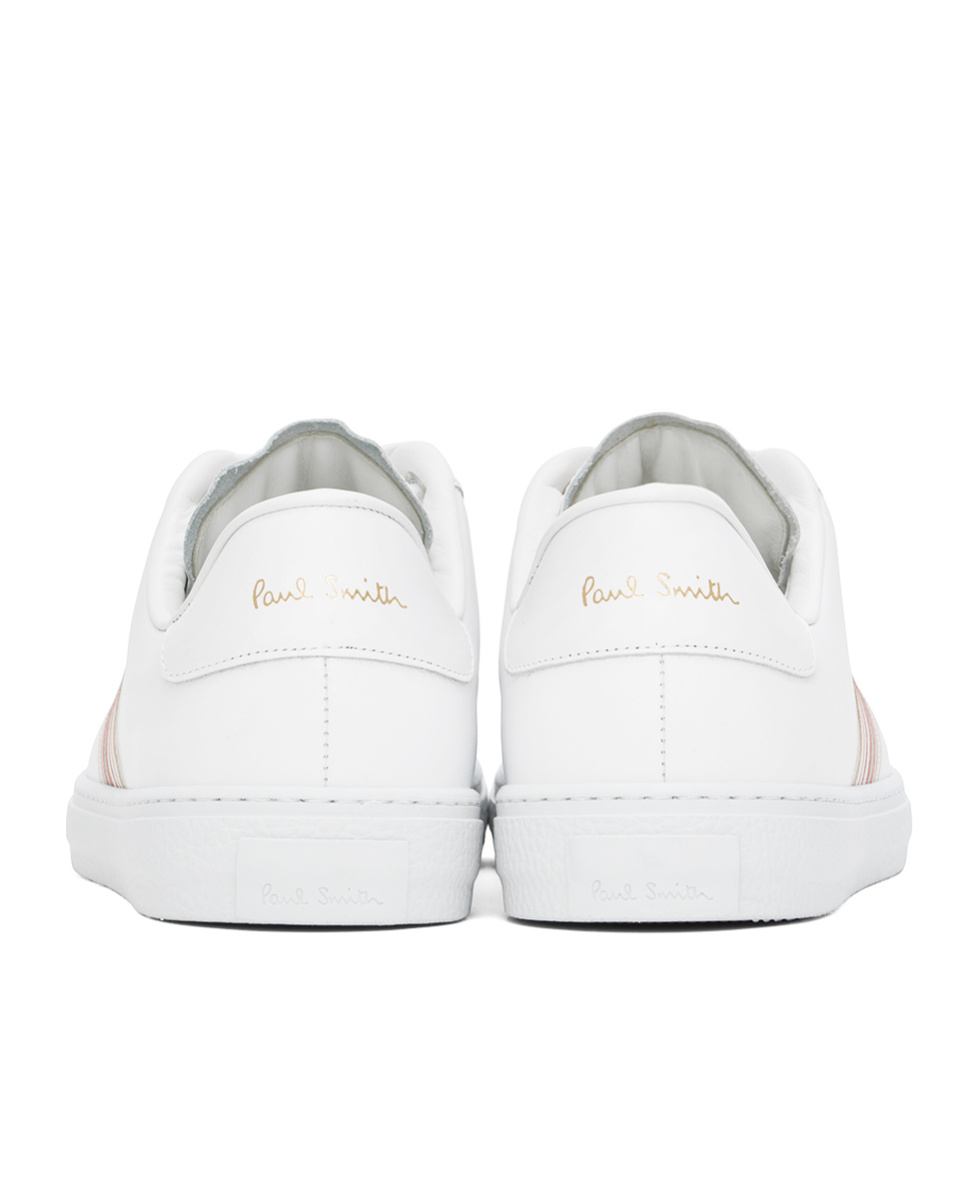 Paul Smith Hansen Sneakers With Multicolor Stripe Detail In White