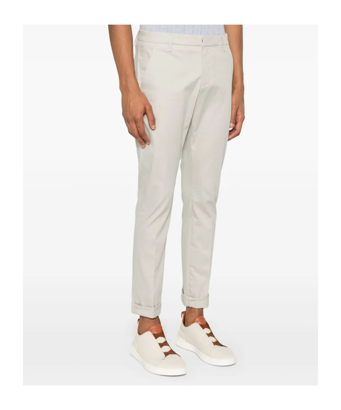 Dondup Belt Loops Slacks In White