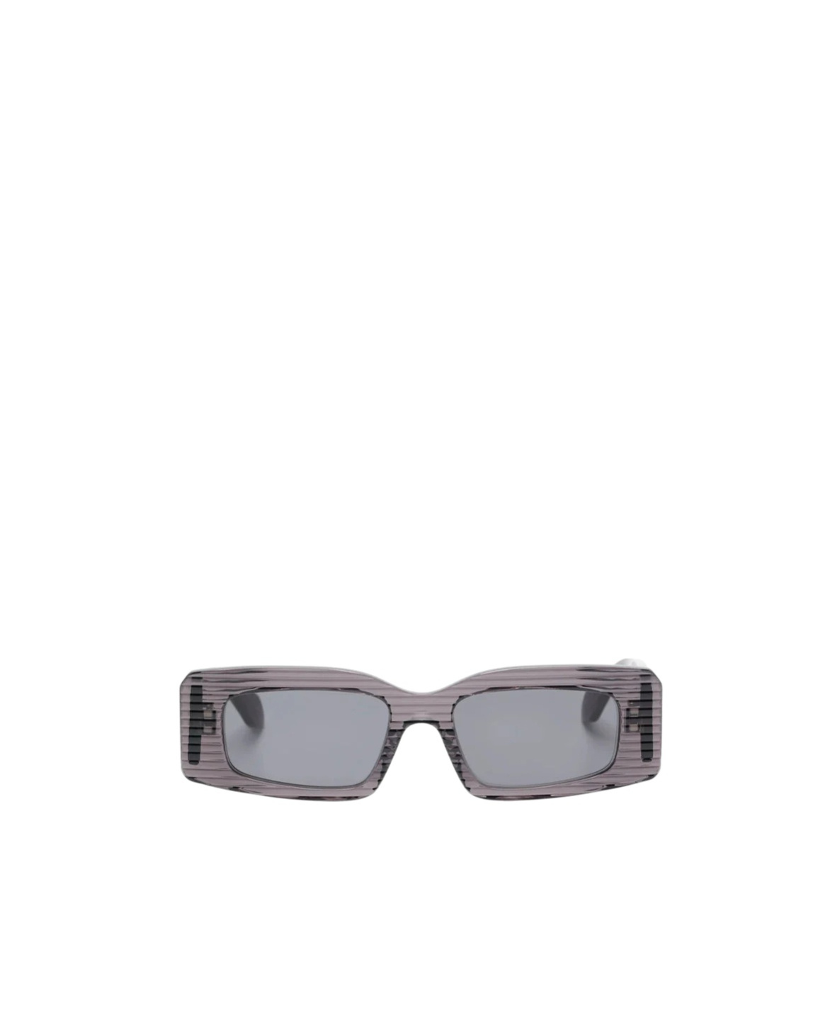 Alaïa Rectangular Frame Sunglasses Striped Pattern In Gray
