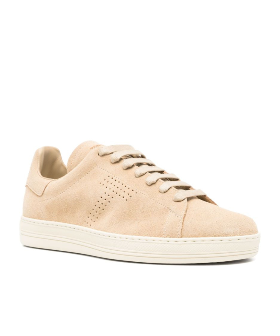Shop Tom Ford Suede Sneakers In Nude