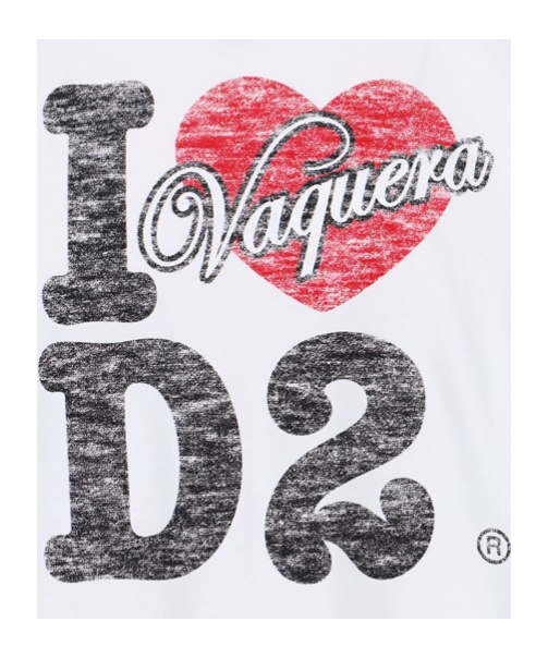 Dsquared2 Graphic Print Crew Neck Short Sleeve T-shirt In White