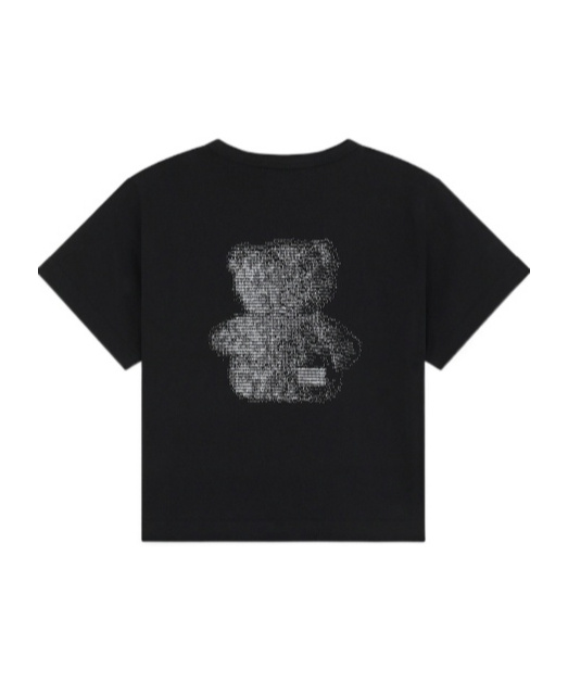 We11 Done Womens Bear-print Short-sleeves Cotton-jersey T-shirt Black In Black