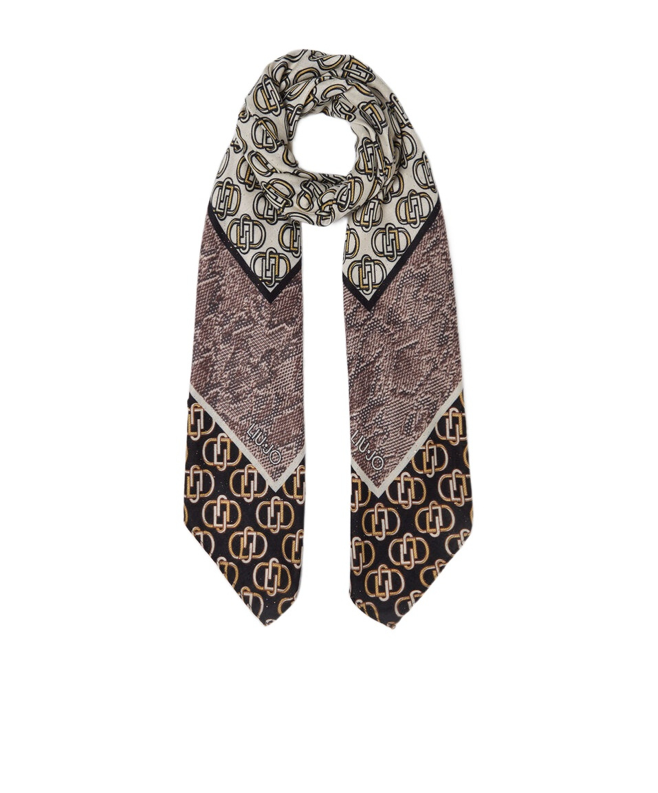 Liu •jo Printed Scarf In Black