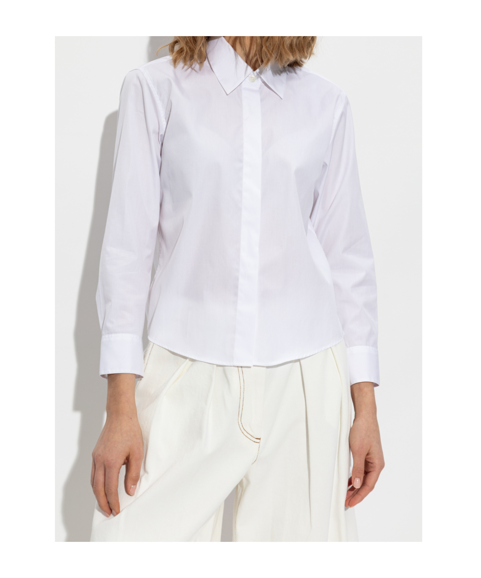 Dries Van Noten Long-sleeved Shirt In White