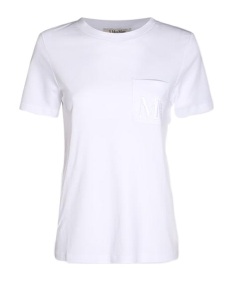 Max Mara Open-necked Black Shirt In White