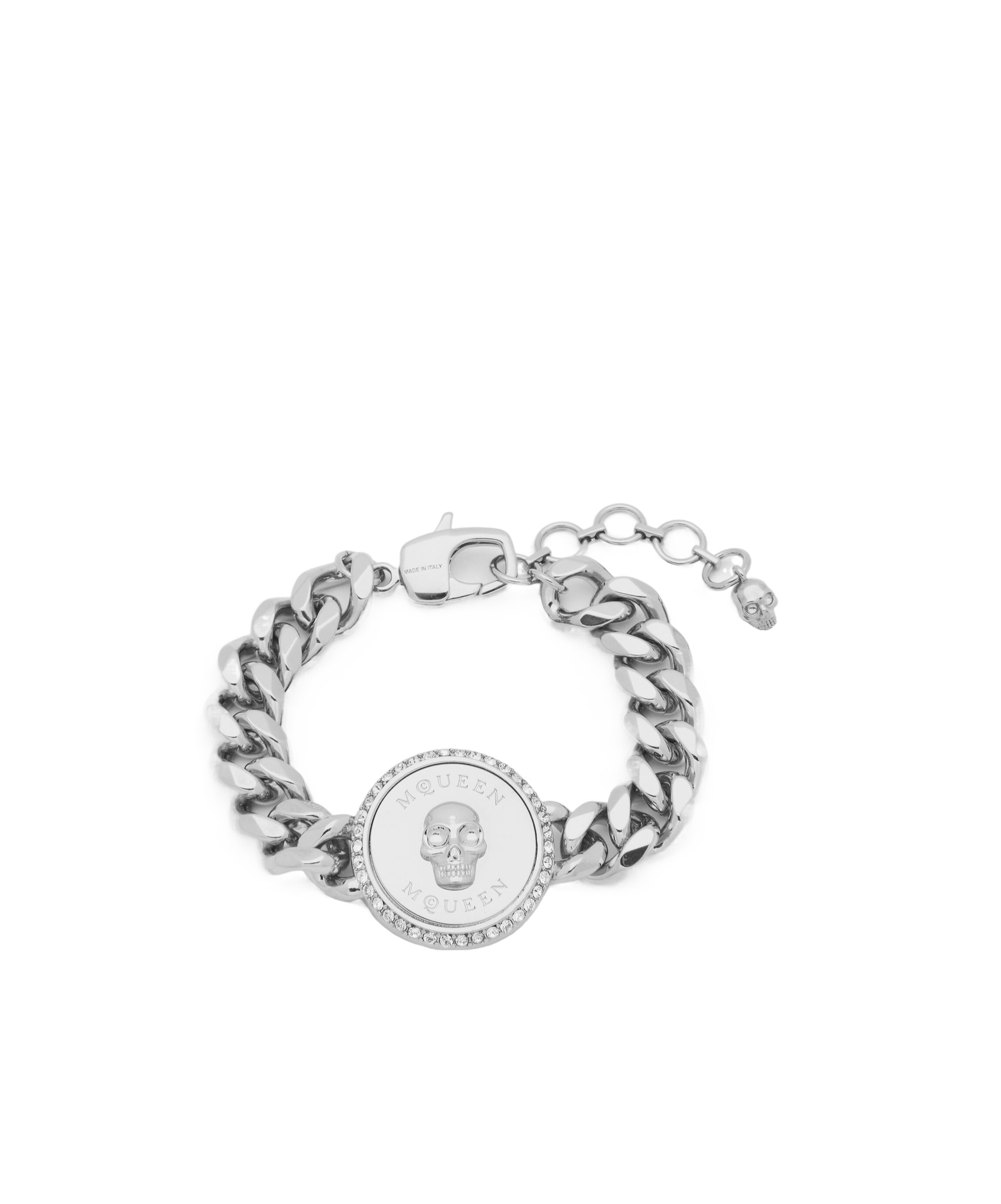 Alexander Mcqueen Sovereign Skull Bracelet In White