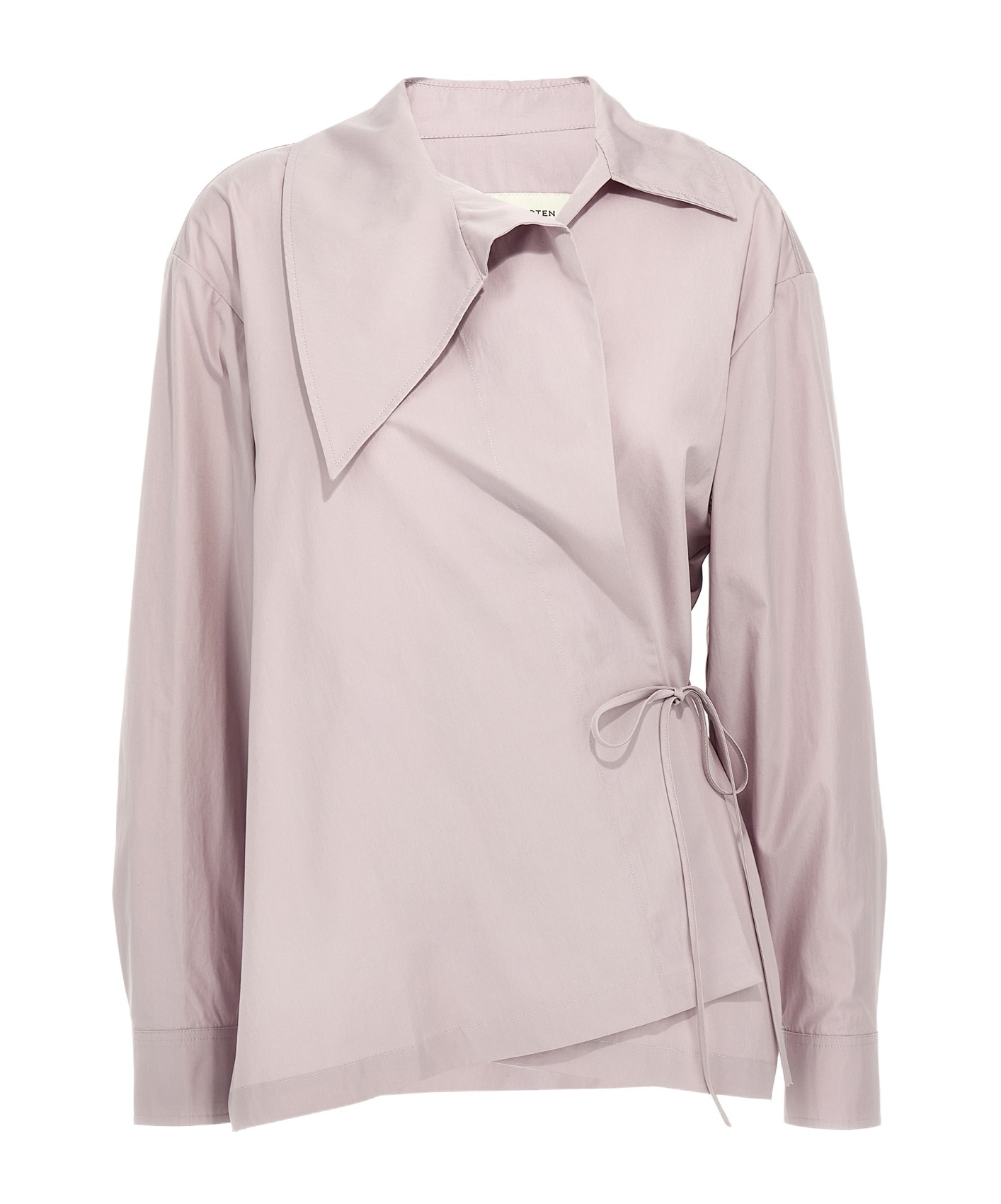 Dries Van Noten Wrap Design Shirt With Pleated Back In Pink