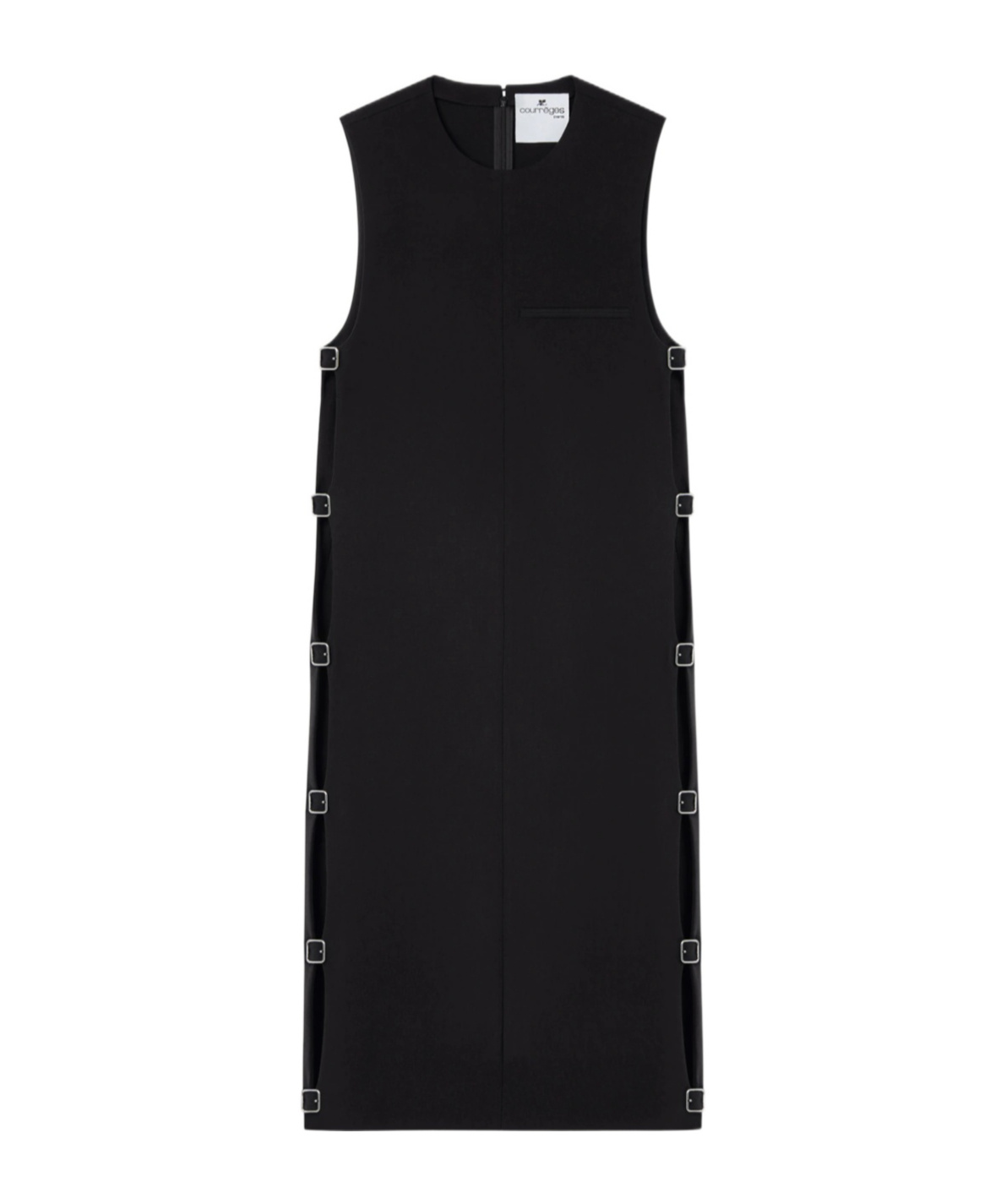 Courrèges Multi-strap Midi Dress In Black