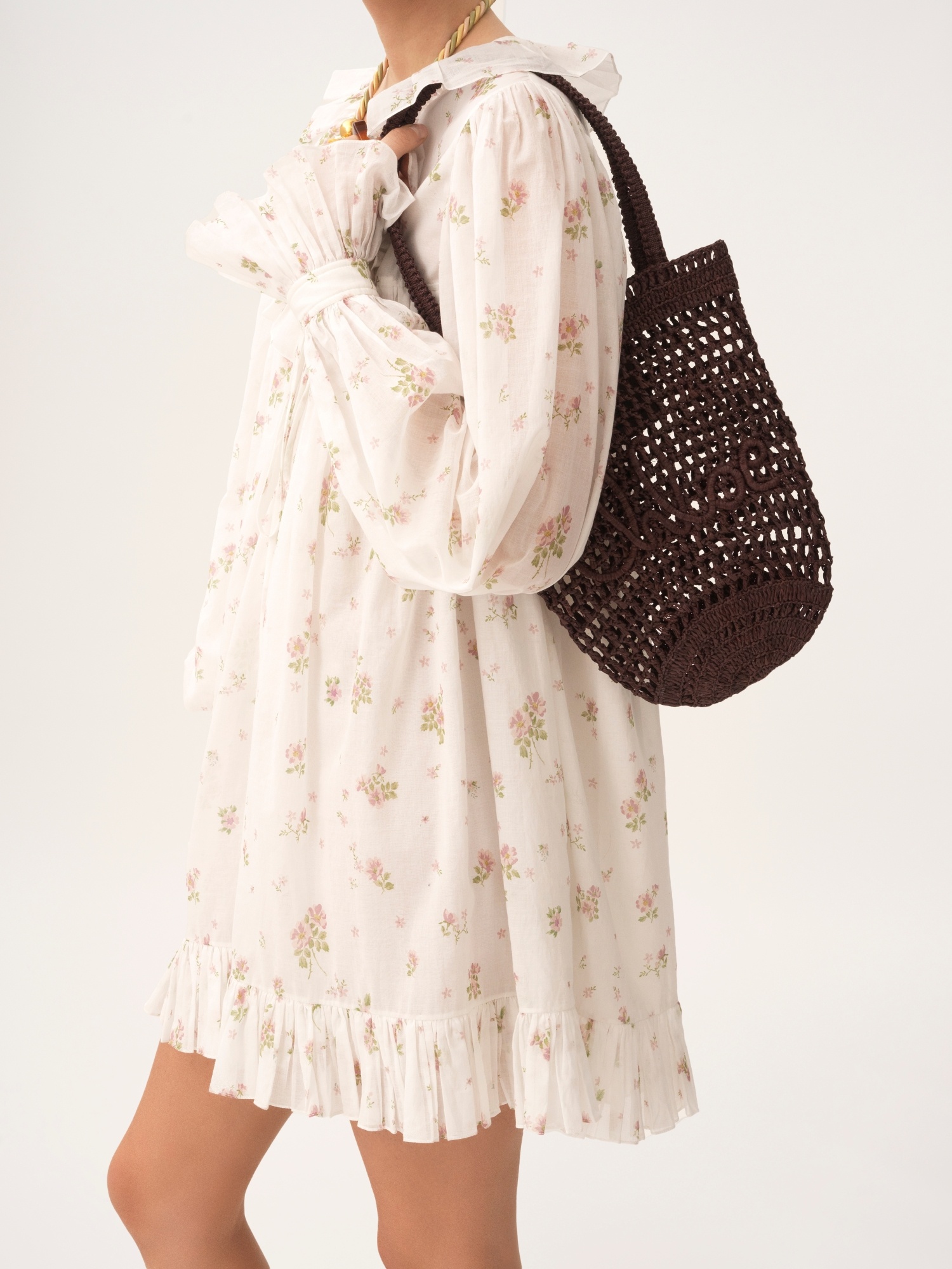 Chloé Petit Sac Cabas Summer Banana En Raphia Femme Brun Taille Onesize 100% Raphia