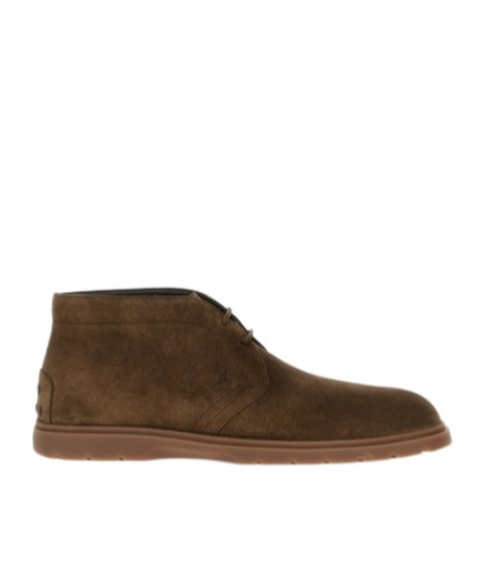 Tod's Dark Brown Ibrido Estivo Ankle Boots In Green