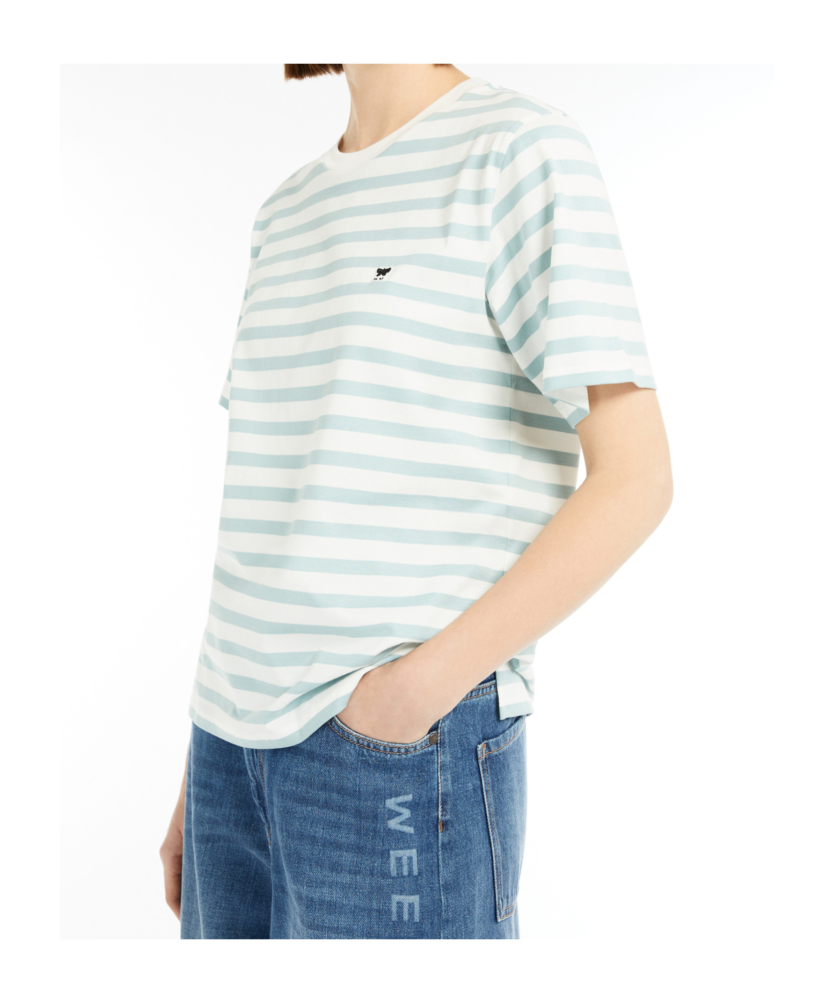 Shop Weekend Max Mara Jersey Crew-neck T-shirt In White