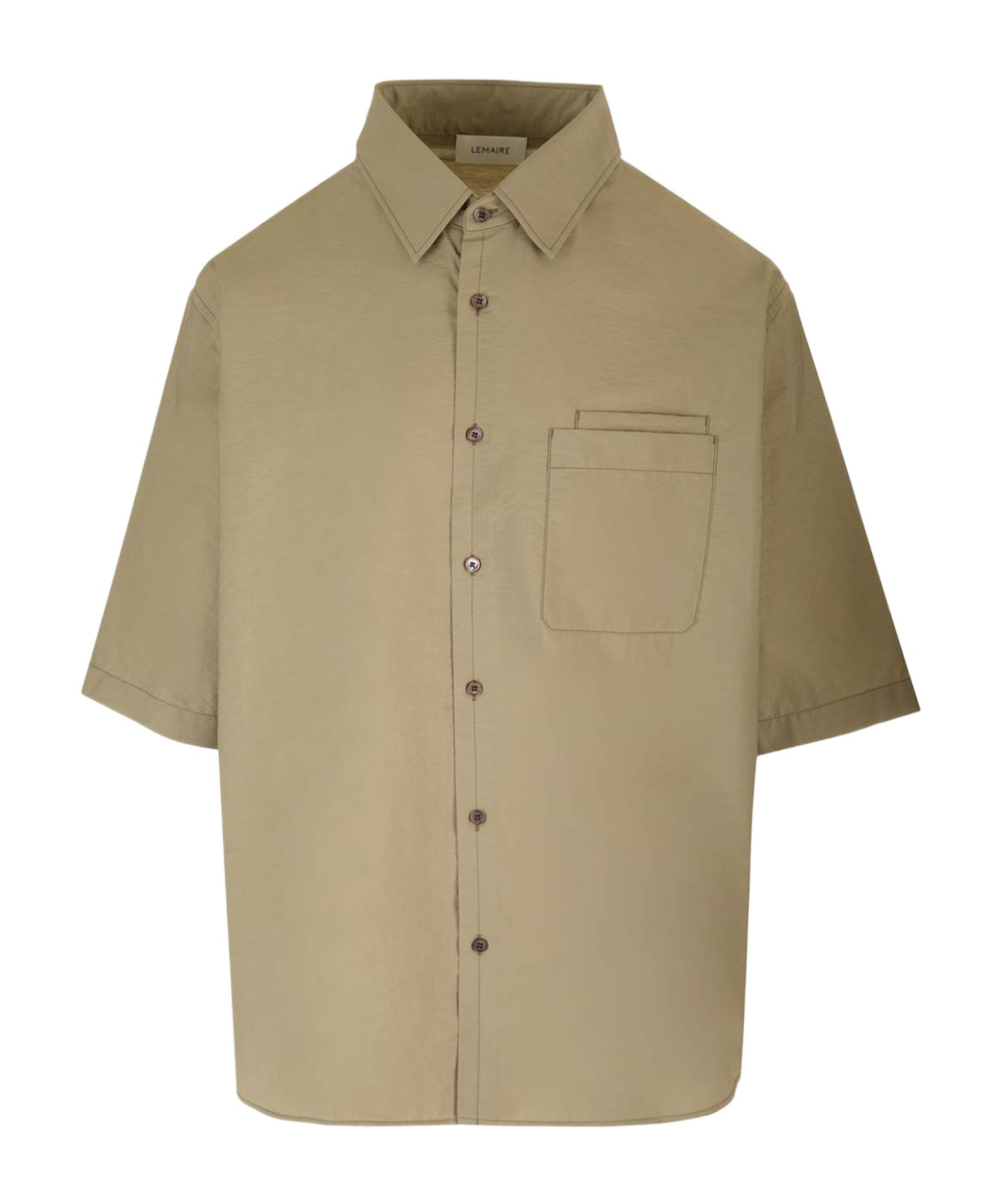 Lemaire Voile Shortsleeved Shirt In Nude