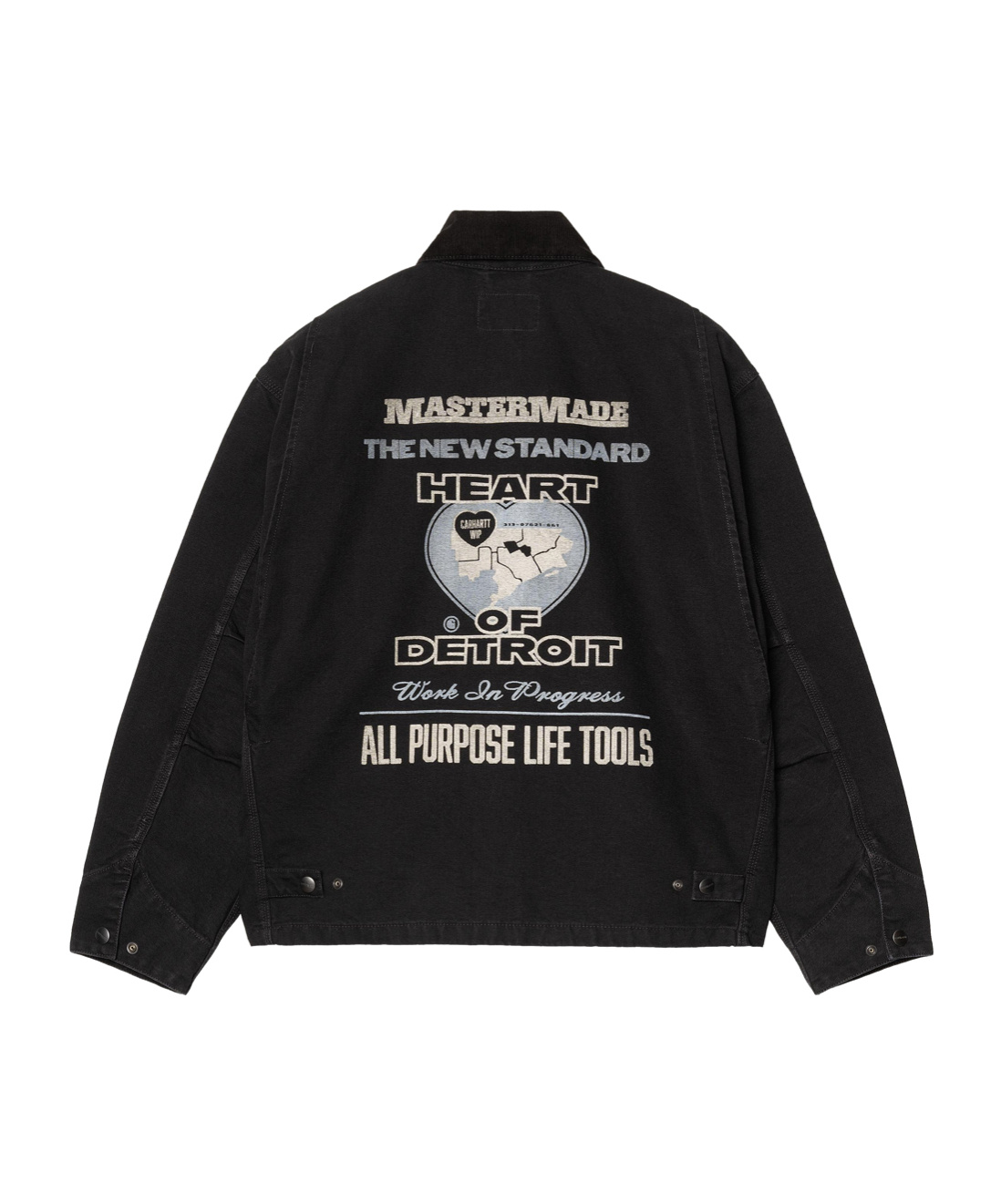 Carhartt Work In Progress Og Arcan Graphic Organic Cotton Canvas Jacket In Black