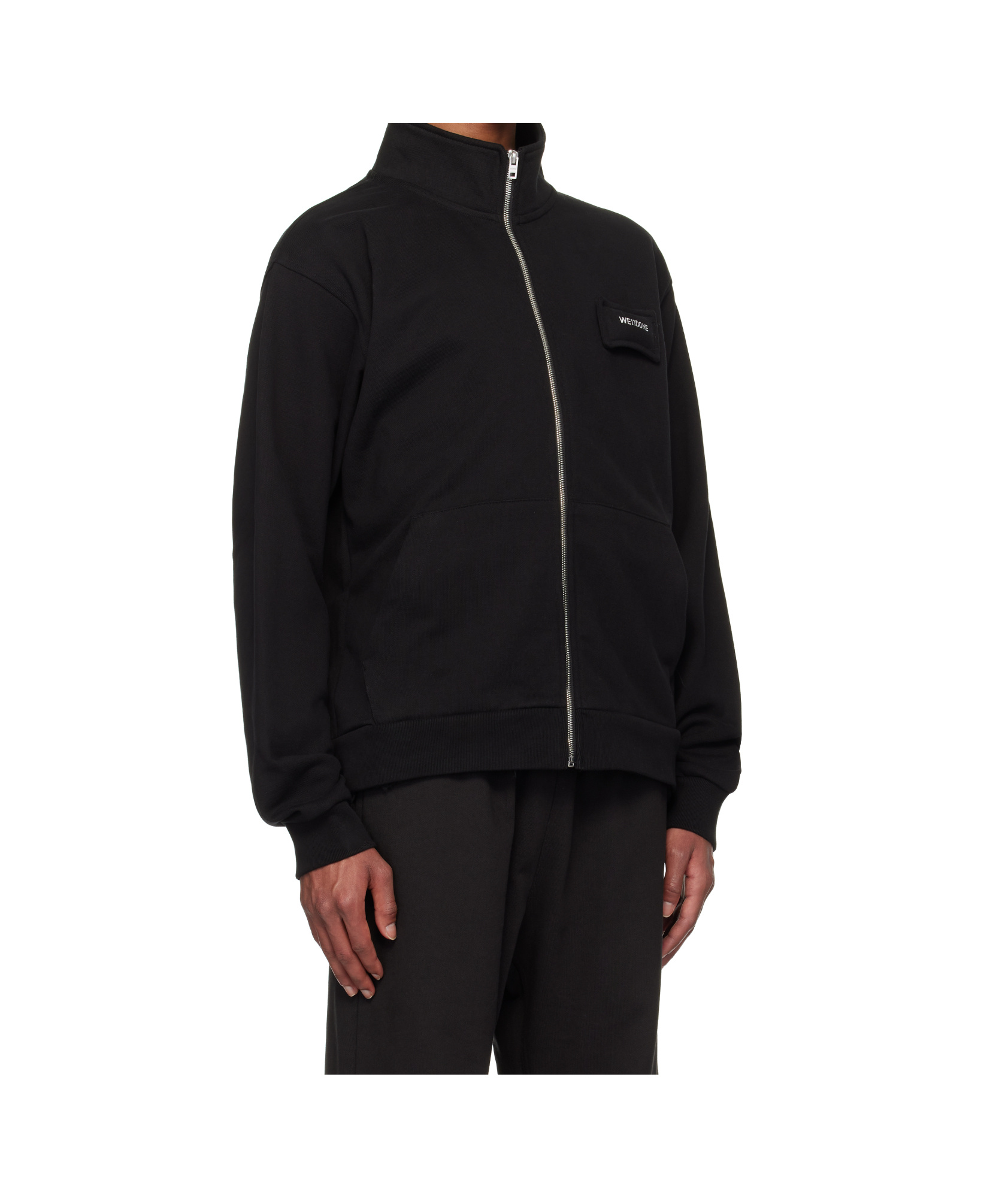 We11 Done Long-sleeved Zipper Jacket In Black