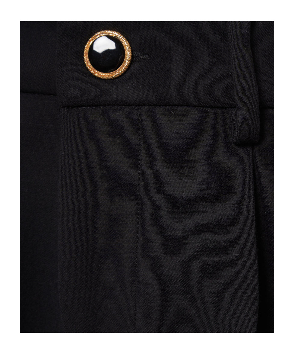 Alessandra Rich Pleat Detailed Tailored Trousers In Black