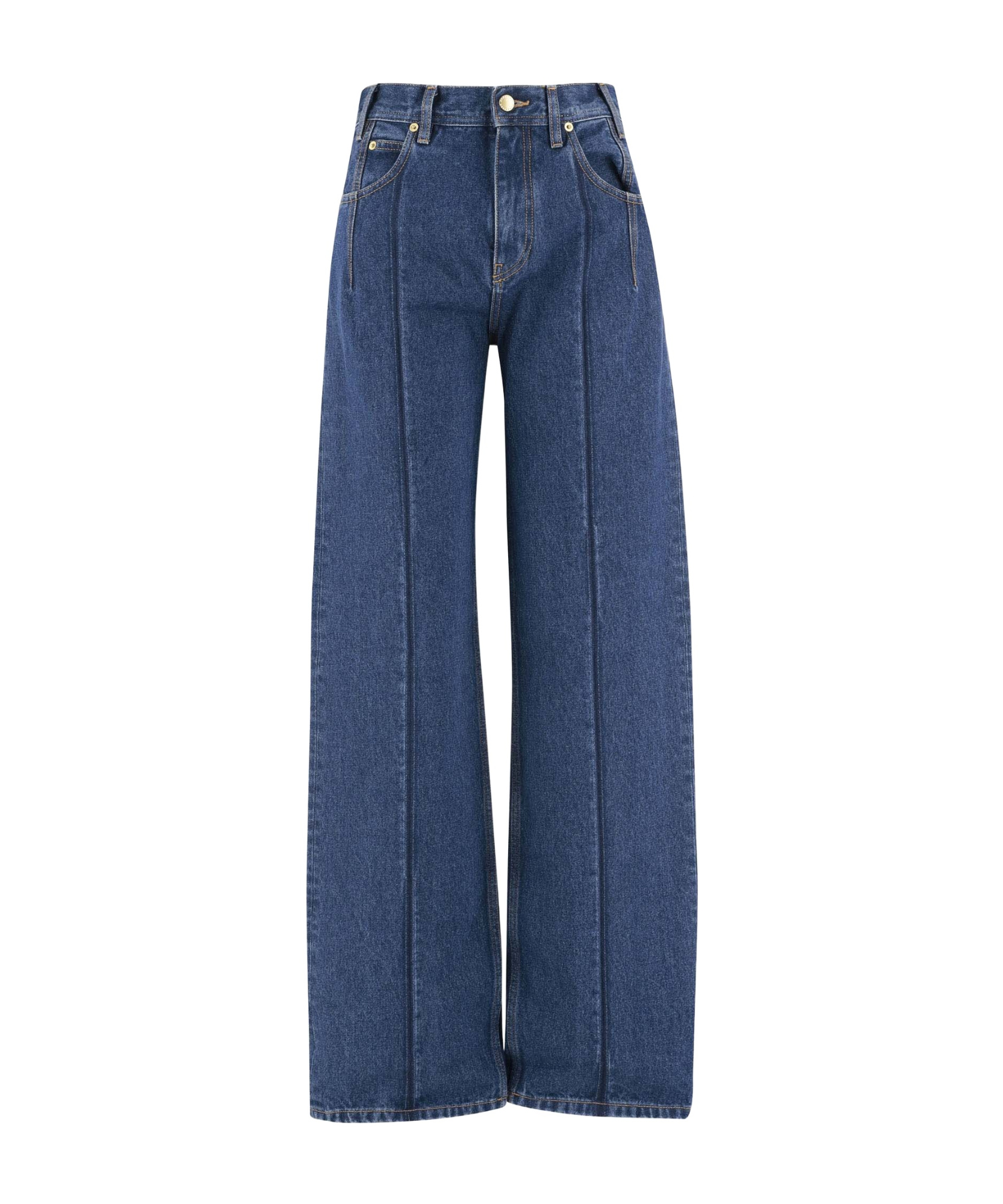 Darkpark Cotton Denim Pants In Blue
