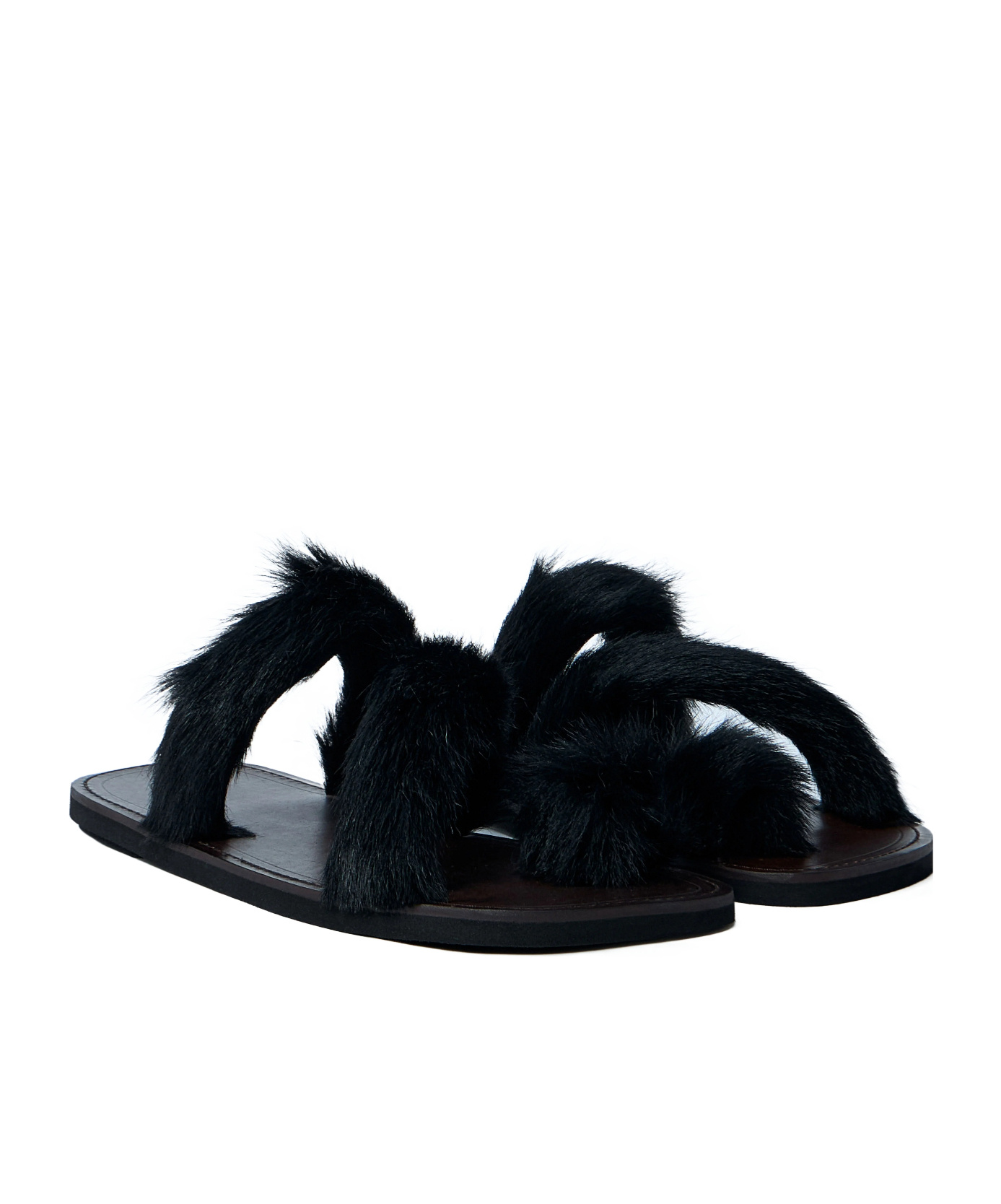 Dries Van Noten Black Open Toe Sandals