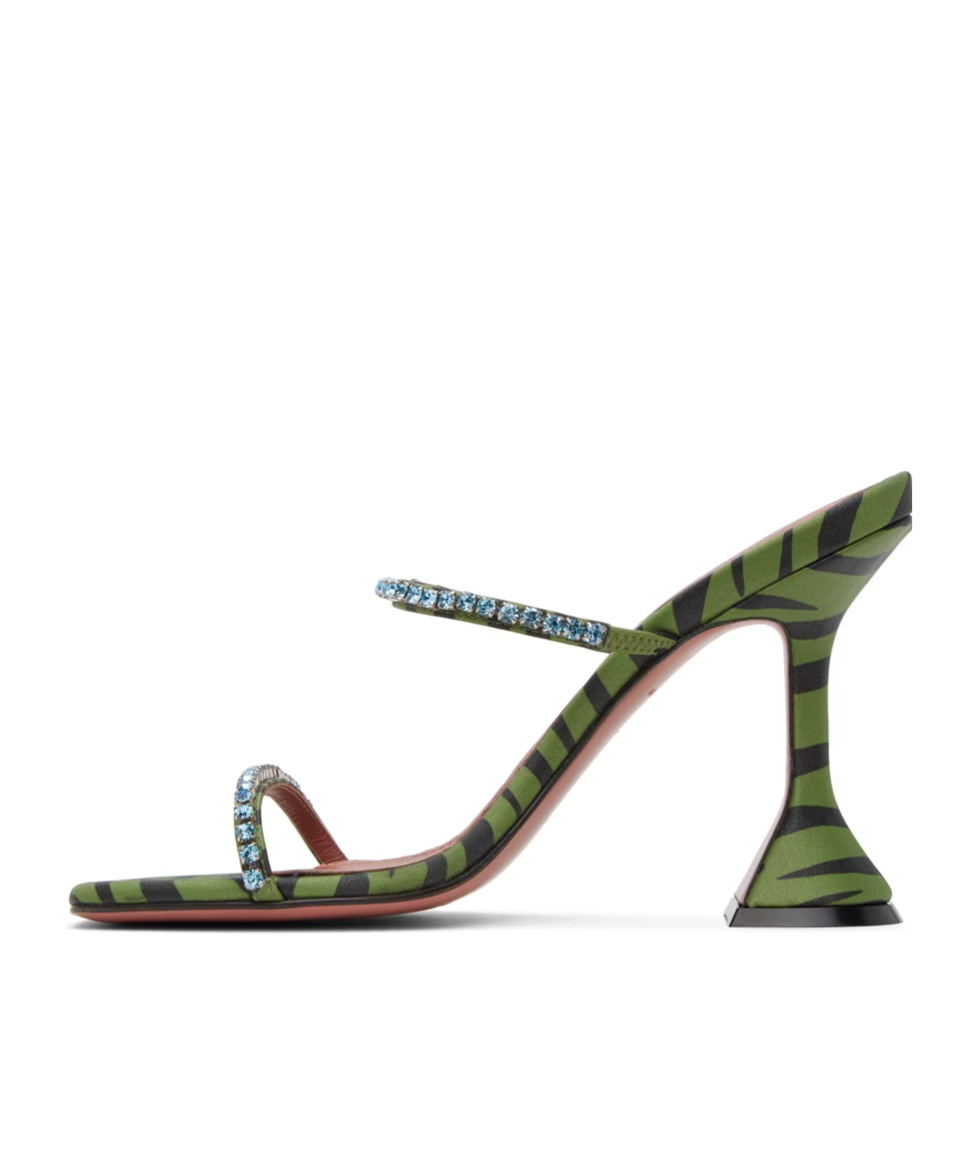 AMINA MUADDI GILDA SQUARE-TOED HIGH-HEELED SANDALS