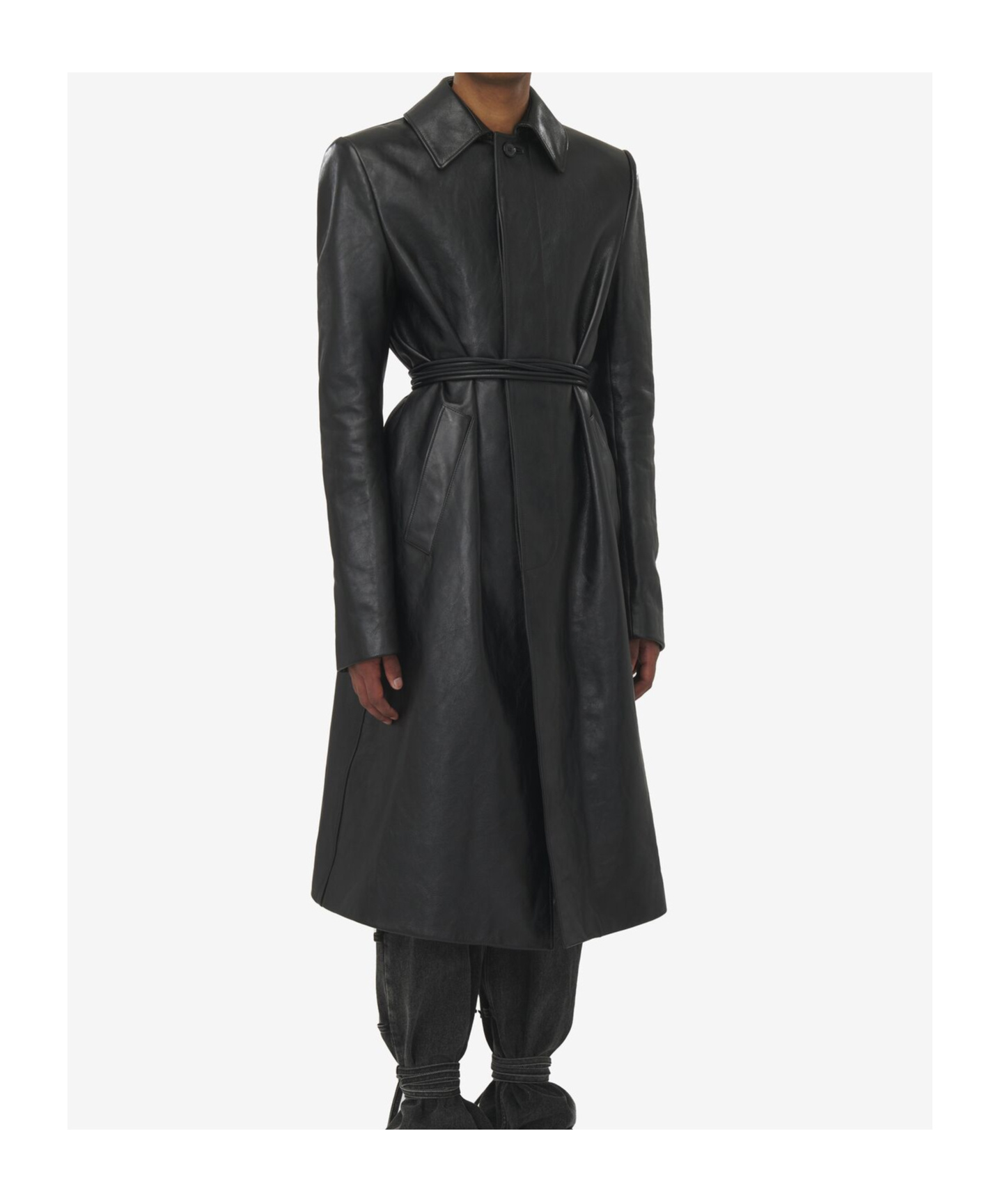 Alexander Mcqueen Shoulder Leather Jacket In Black