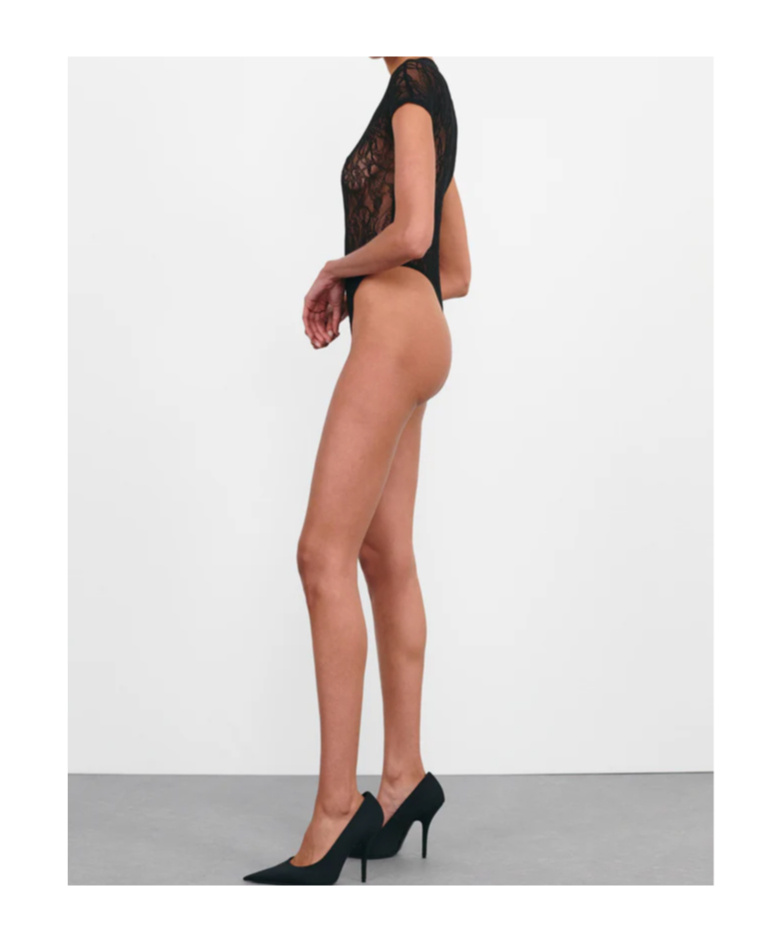 WARDROBE.NYC LACE CAP SLEEVE JUMPSUIT