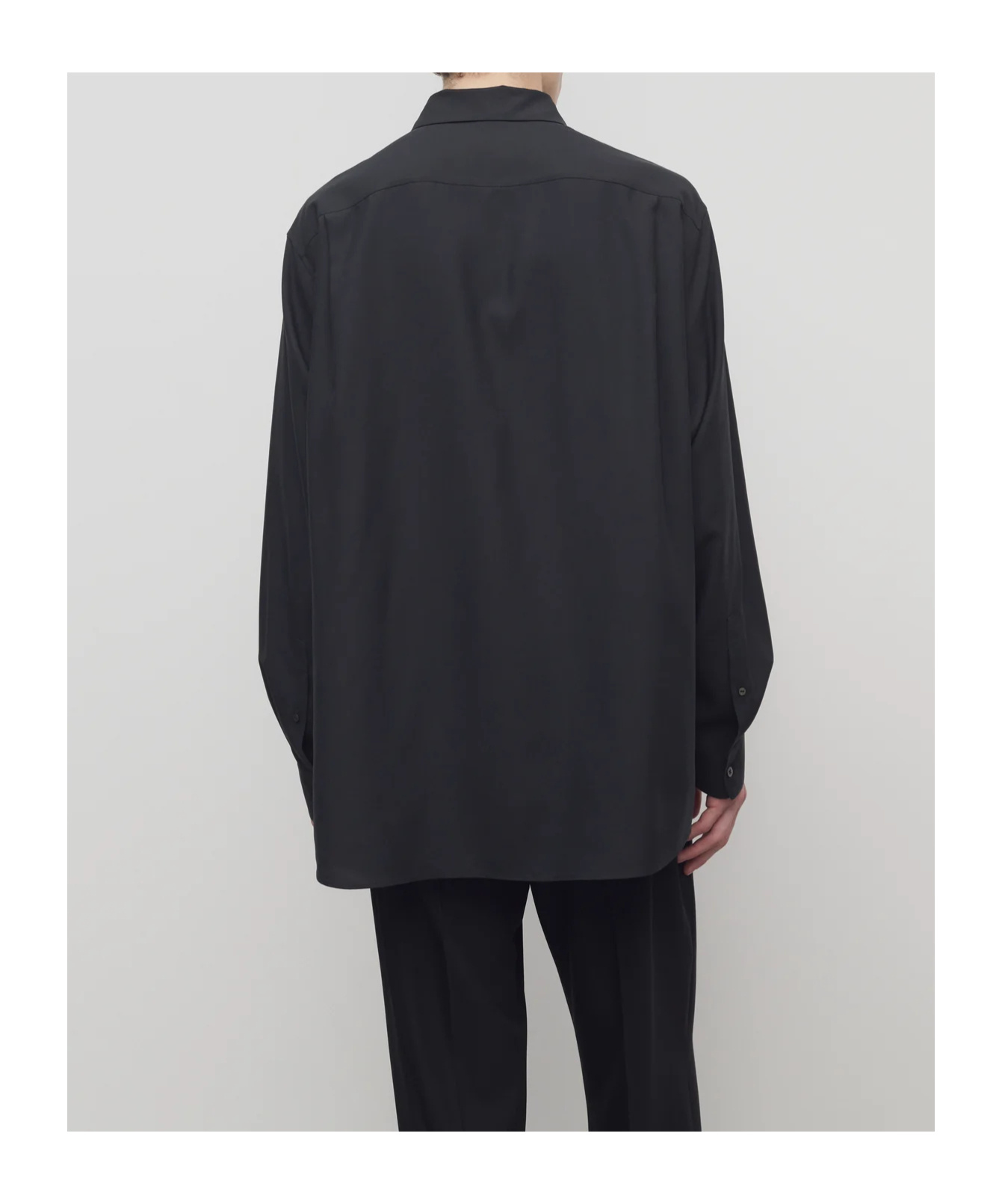 The Row Briar Shirt In Silk In Black